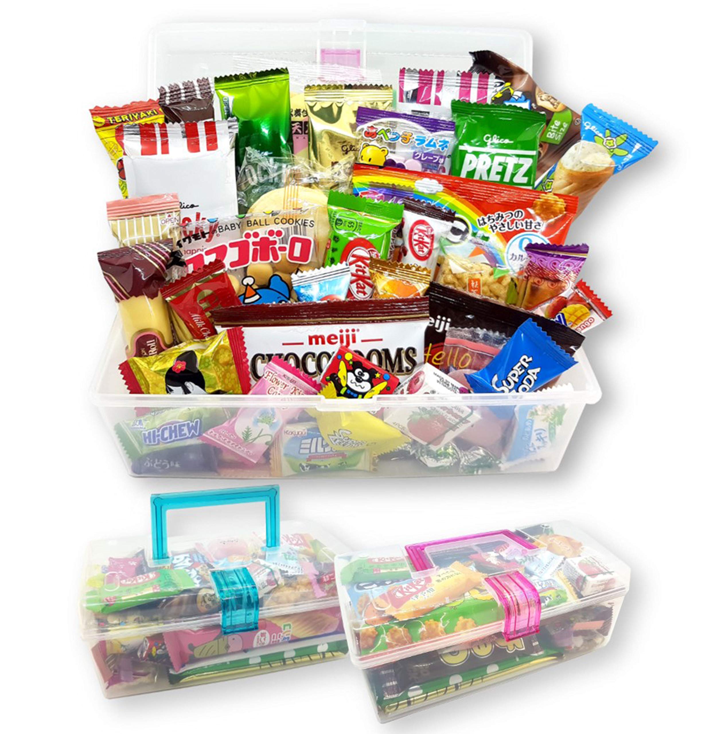 Japanese Dagashi Snacks Assorted Gift Box - 40-Piece Variety Pack in Reusable Tote Box | Perfect for Parties, Gifts & Anime Lovers