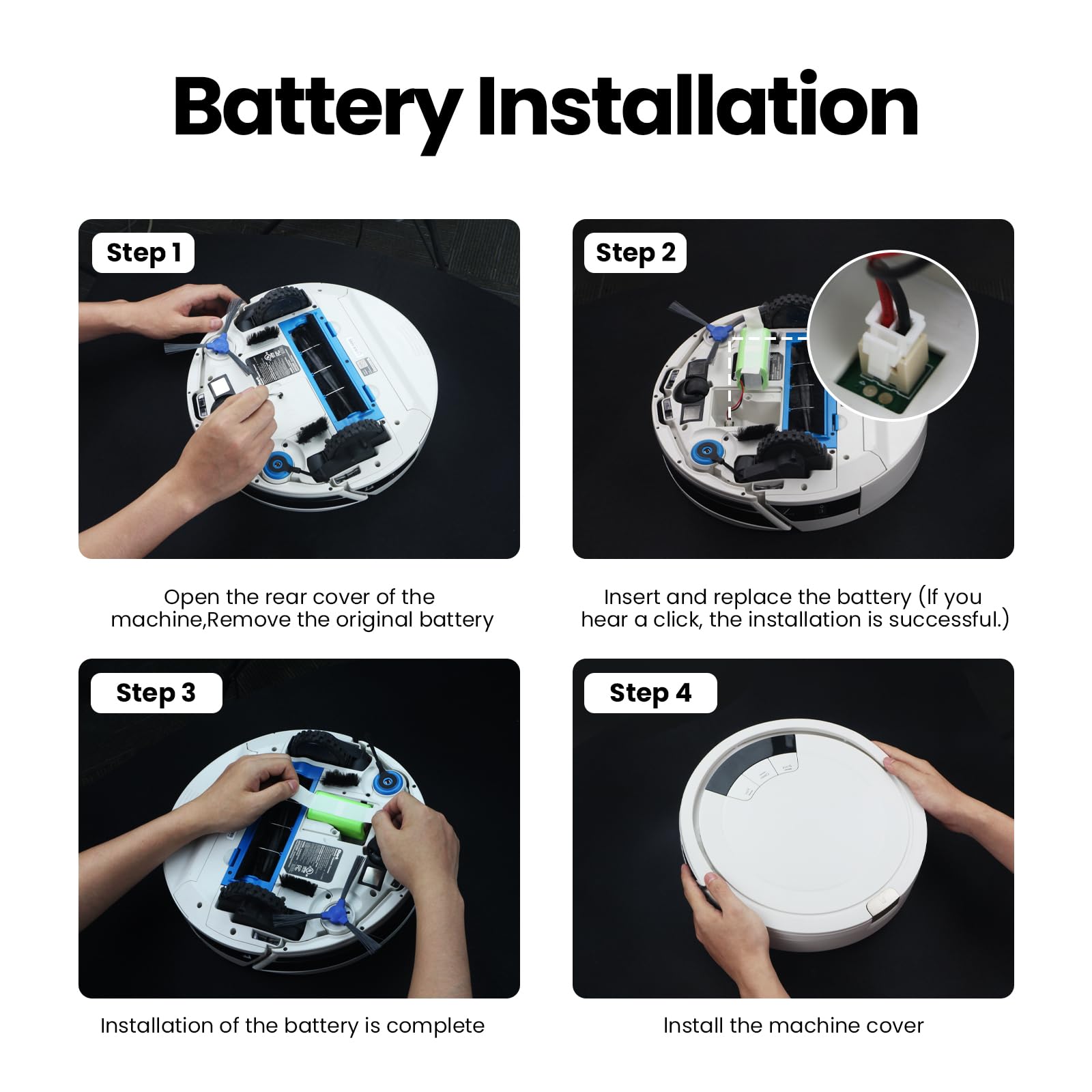 ANTIEE 3600mAh Replacement Battery for Qihoo 360 S5 S7 S7 Pro T90 X9 Robot Vacuum - Compatible with Home Cleaning Robots | Long-Lasting Power for Efficient Floor Cleaning