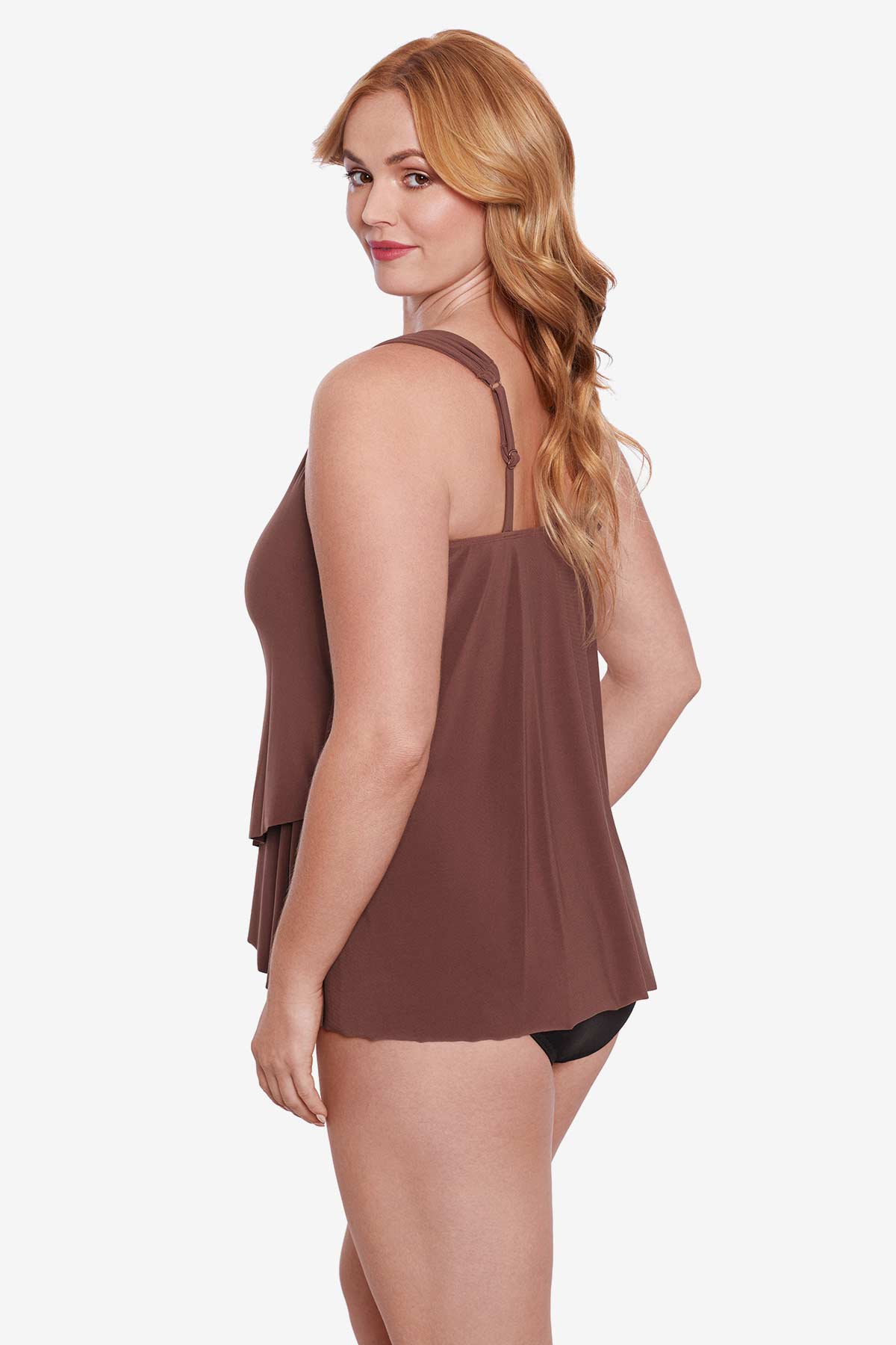 Plus Size Dazzle Tankini Top for Women - Shimmering Swimwear for Curvy Figures - Perfect for Beach Vacations & Pool Parties