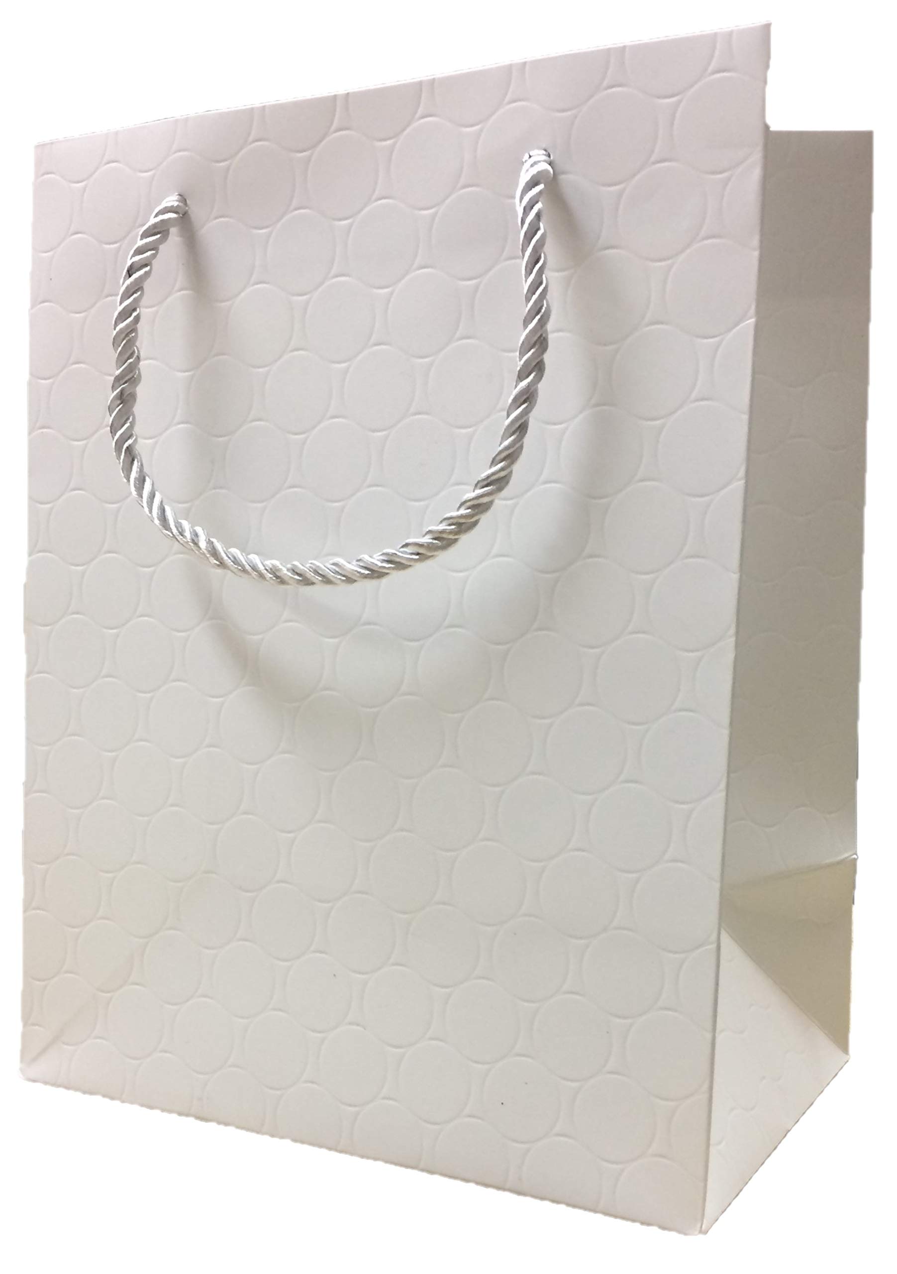 Premium White Gift Bags with Handles Bulk 144-Pack (8x10 Inches) - Wholesale Paper Shopping Bags for Boutiques & Small Businesses - Perfect for Weddings, Bridal Showers & Retail Merchandising - Elegant Packaging Solution for Parties, Events & Store Displays