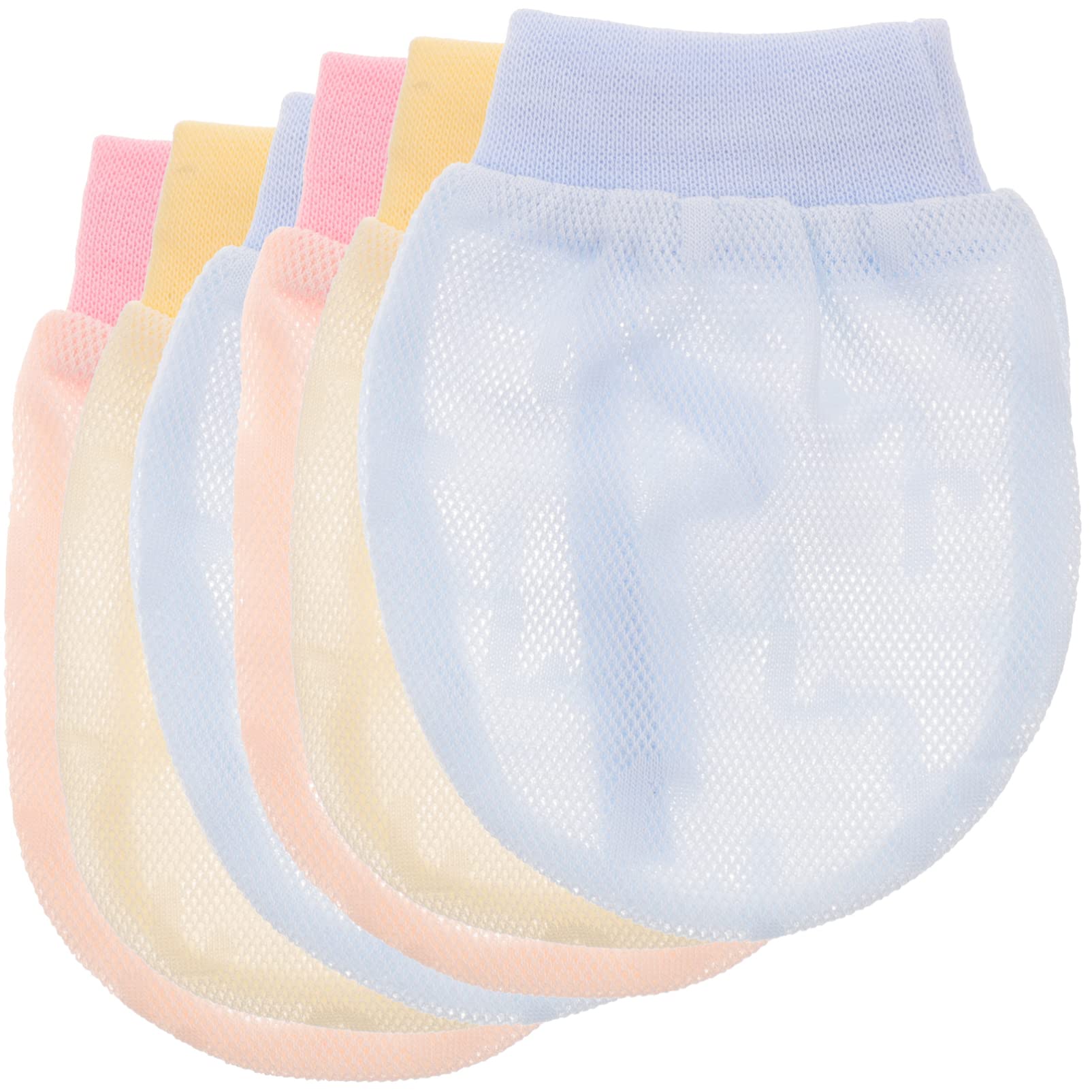 Soft Cotton Baby Mittens 0-12 Months - 3 Pairs No Scratch Newborn Gloves for Boys & Girls (Assorted Colors) - Perfect for Sleeping, Nursing & Protecting Baby's Skin