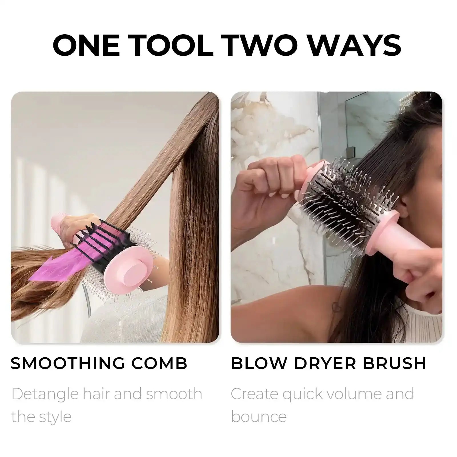 TYMO Airbeam Hair Straightening Brush - Ionic Ceramic Flat Iron for Frizz-Free, Smooth & Shiny Hair - Perfect for Home & Salon Styling