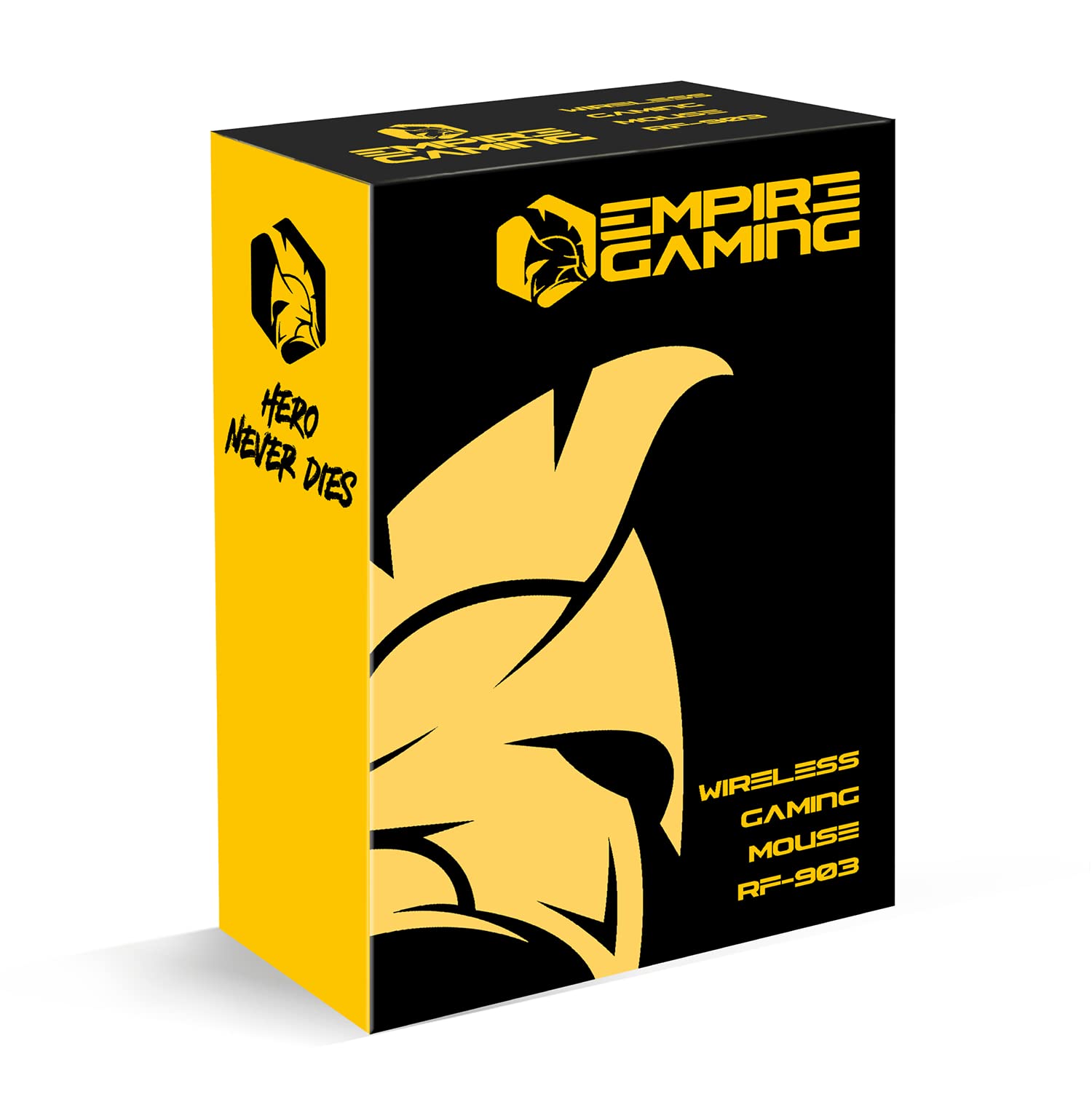 EMPIRE GAMING RF903 Wireless Gaming Mouse - 2.4GHz Rechargeable, RGB LED Backlit, Ergonomic Design, 4800 DPI, 500Hz Polling Rate - Compatible with PS4, PS5, Xbox One/Series, PC & Mac (Black) - Perfect for FPS, MOBA & Esports Gaming