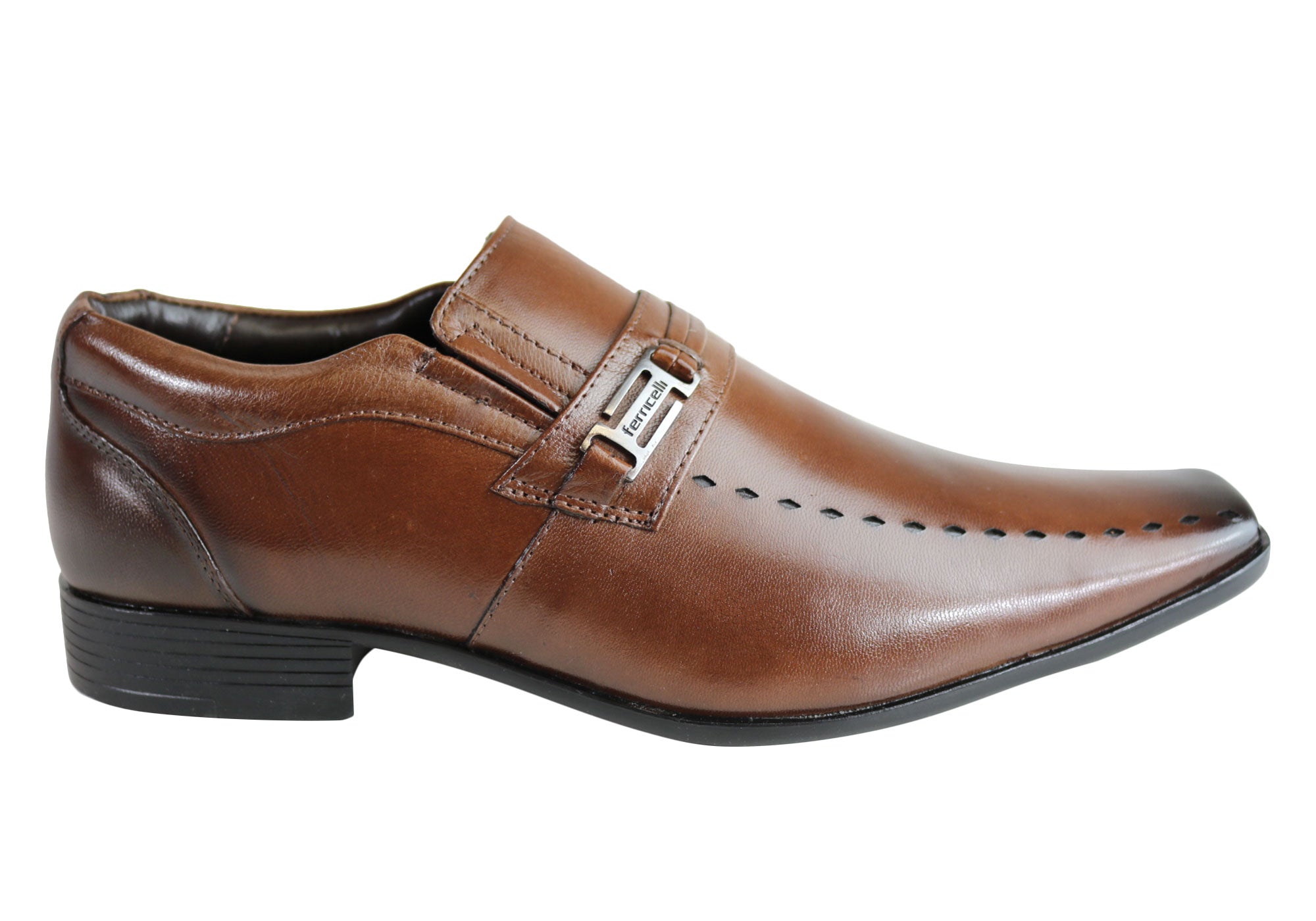 Ferricelli Sampson Men's Wave Memory Comfort Technology Leather Dress Shoes - Stylish & Comfortable for Business, Weddings & Formal Events