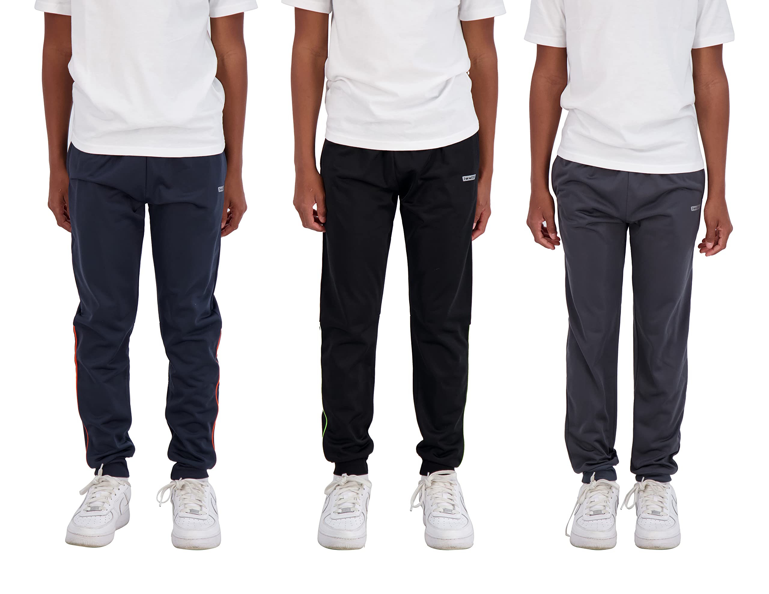 Hind Boys Sweatpants 3 Pack - Soft Fleece & Tricot Jogger Pants for Boys, Comfortable Athletic Pants for School, Sports, and Casual Wear