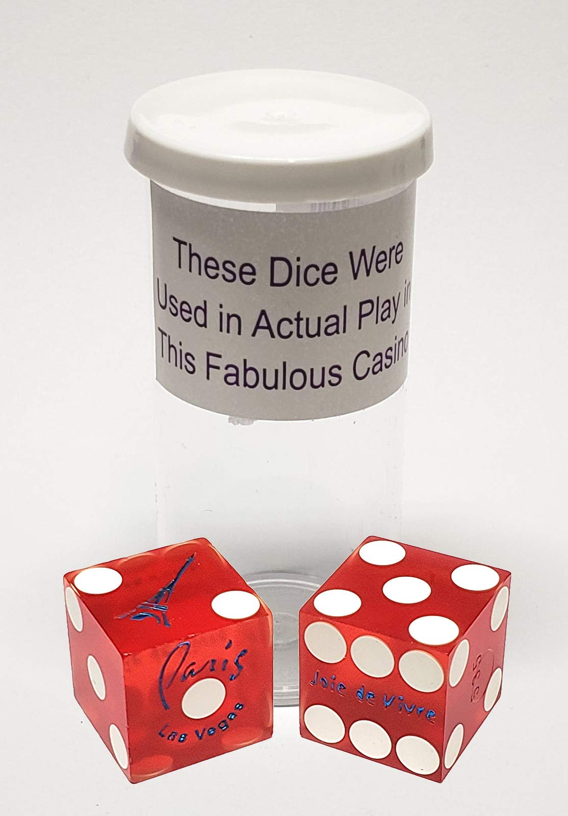 19mm Craps Dice Pair - Matching Serial Numbers for Casino Table Play