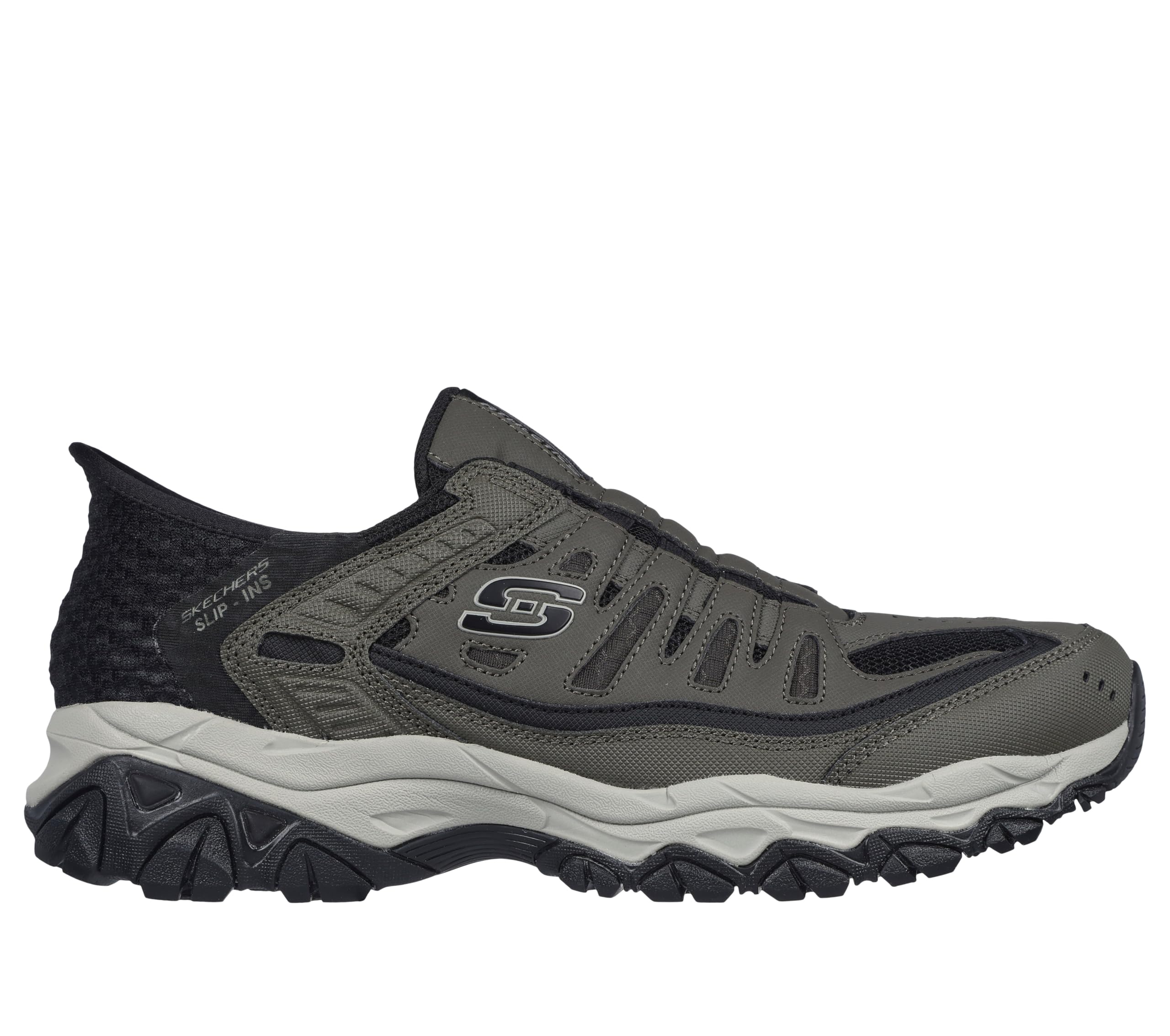 Skechers Men's Afterburn M-Fit Ridgeburn Hands-Free Slip-On Sneakers - Comfortable Walking Shoes for Casual Wear & Everyday Use