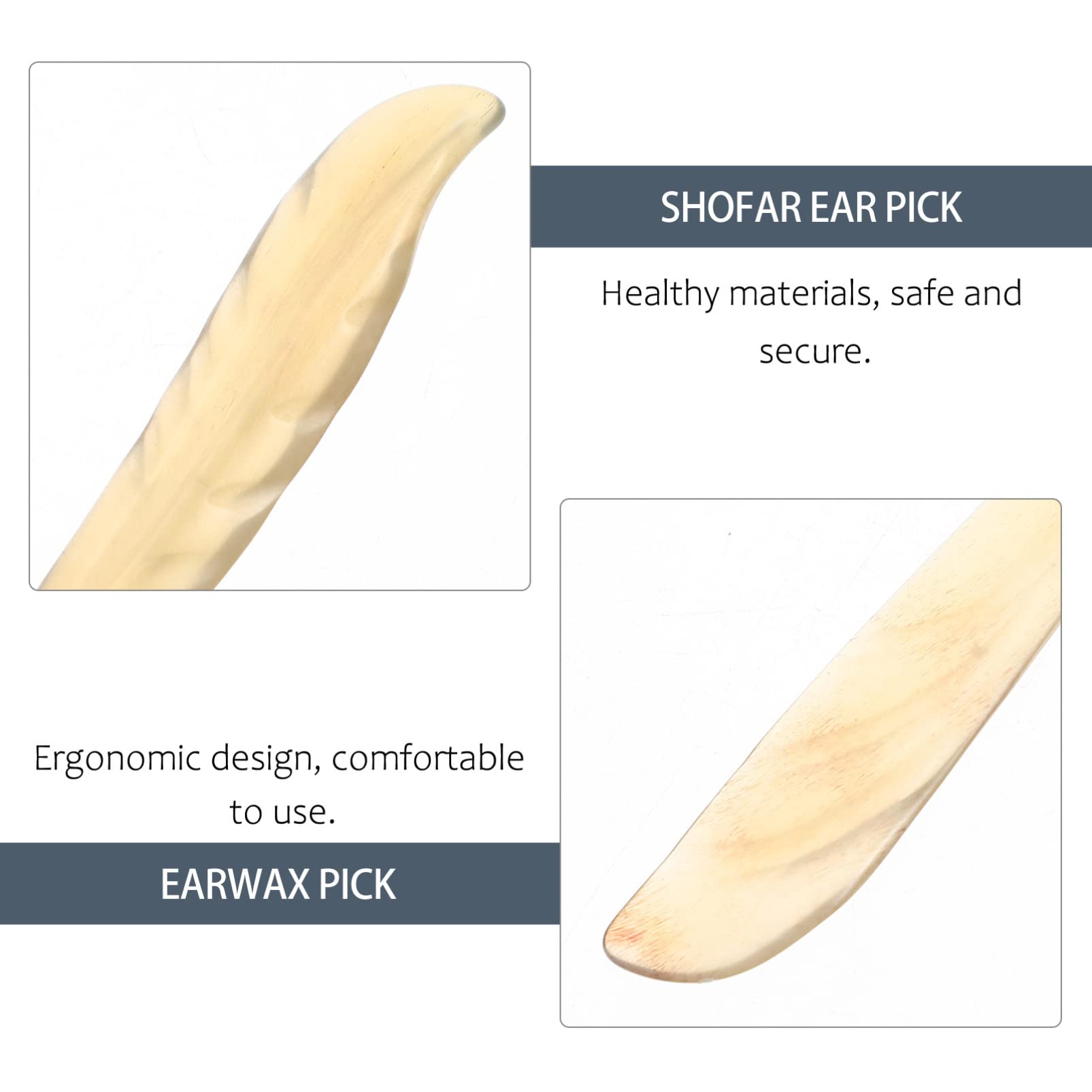 Beaupretty 3Pcs Sheep Horn Ear Wax Removal Tool - Gentle Ear Cleaner Kit for Safe Earwax Removal (Yellow) - Perfect for Home, Travel & Personal Hygiene Care