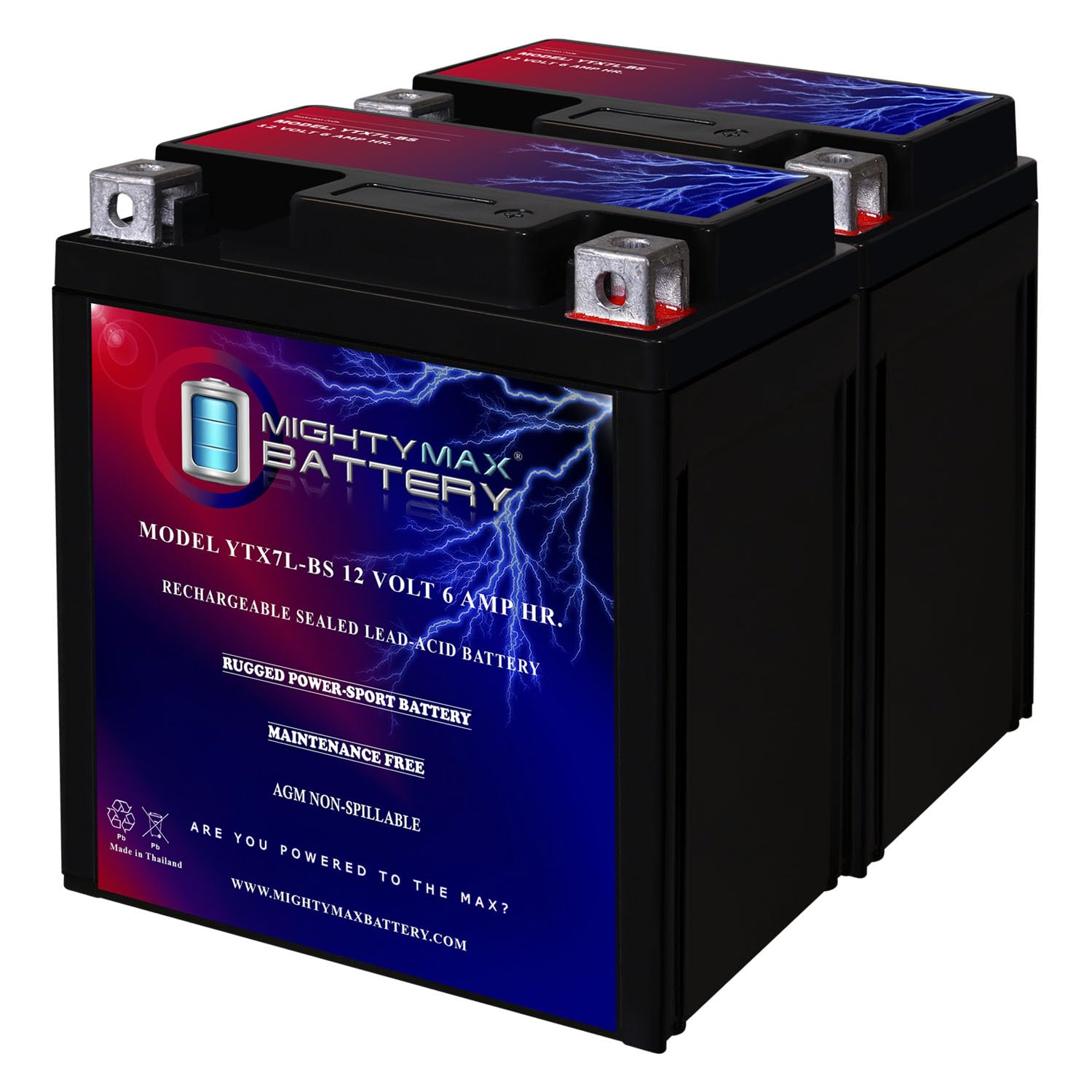 Mighty Max YTX7L-BS Battery for Kawasaki KLX D-Tracker 125 - Motorcycle & ATV Power