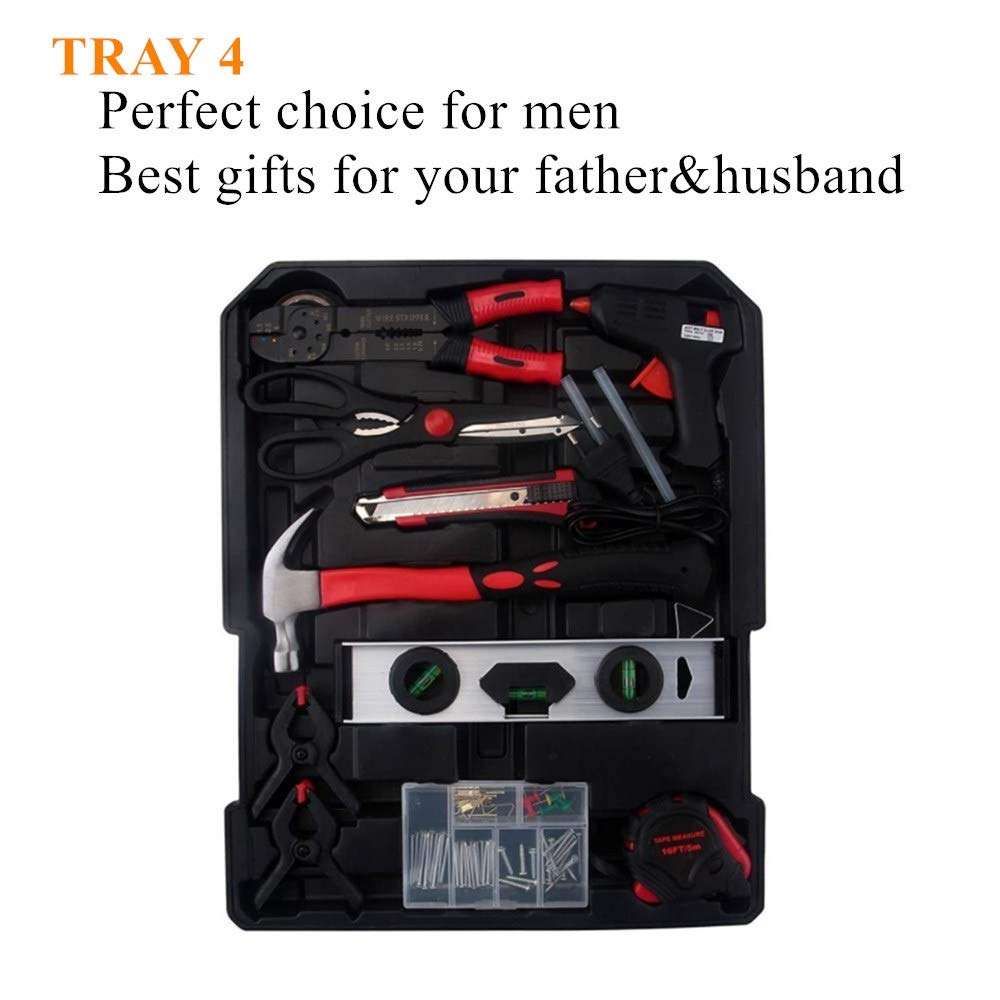 FLZOSPER 799-Piece Heavy Duty Tool Set with Rolling Wheels & Aluminum Trolley Case - Complete Home Repair & Auto Maintenance Tool Kit for DIY Projects, Professional Mechanics, and Emergency Fixes