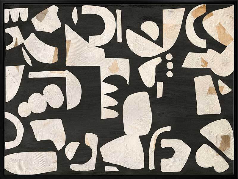Asymmetrical Black Canvas Art Print - Modern Abstract Wall Decor for Living Room, Bedroom & Office