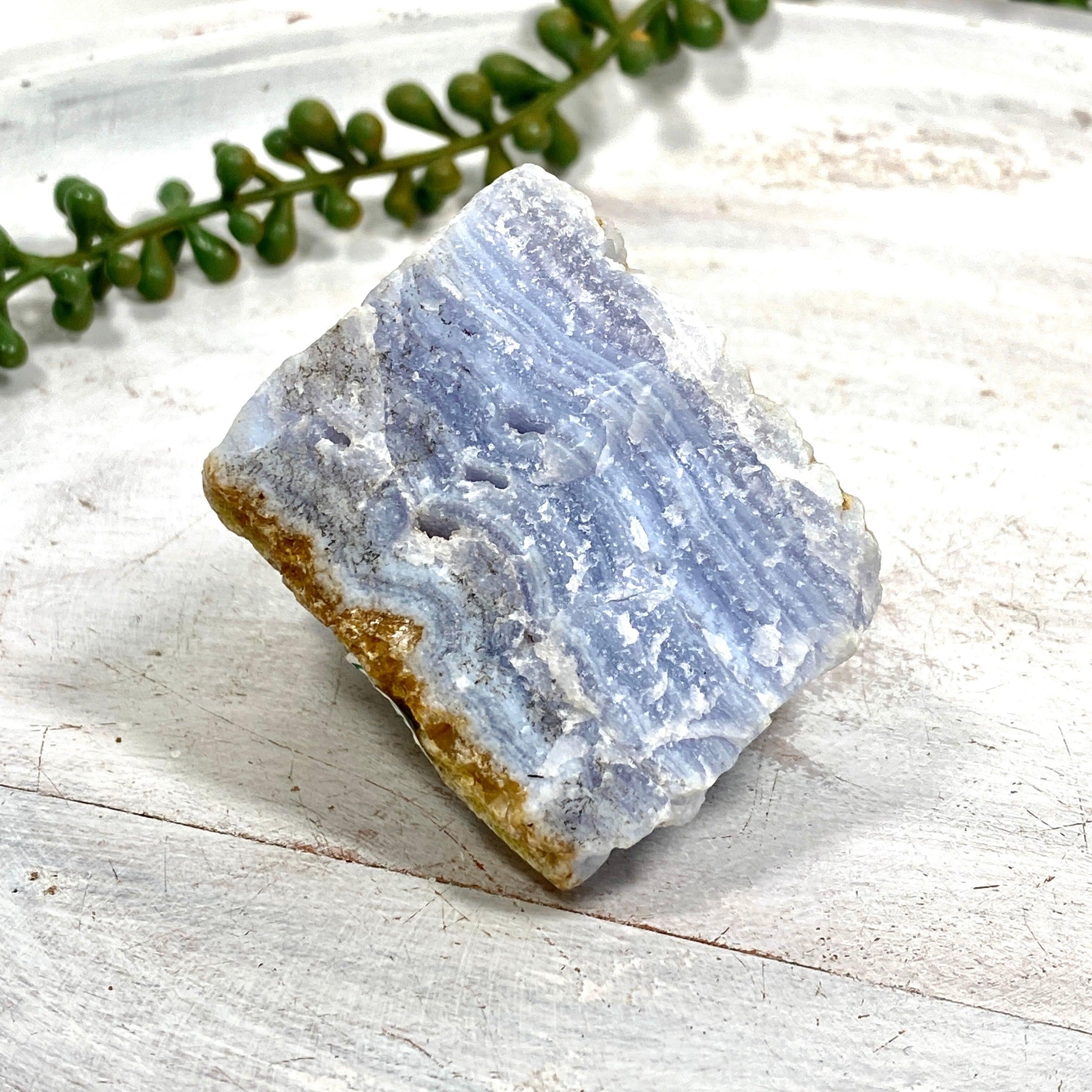 Natural Blue Lace Agate Raw Crystal Stone - Healing Gemstone for Jewelry Making, Meditation & Home Decor (RB09) - Perfect for Energy Work, Chakra Balancing & Spiritual Gifts