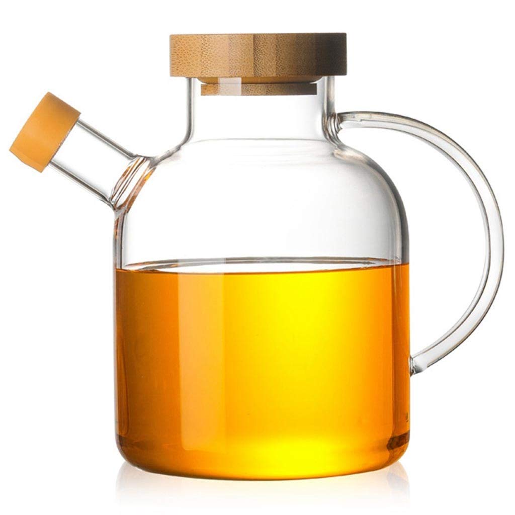 SHYPT 650ml Glass Olive Oil Dispenser Bottle with Horn Spout - Leak-Proof Oil and Vinegar Cruet for Kitchen, Salad Dressing, Soy Sauce - Perfect for Cooking, Baking & Tabletop Use