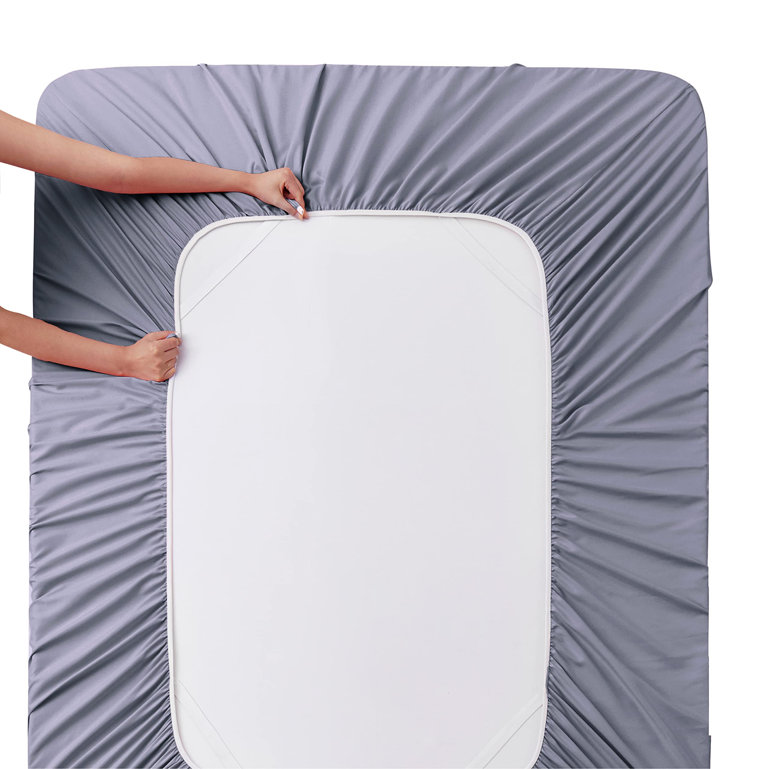 Luxury 1800 Thread Count Full Size Sheets Set with Extra Deep Pockets (Fits Mattress up to 24