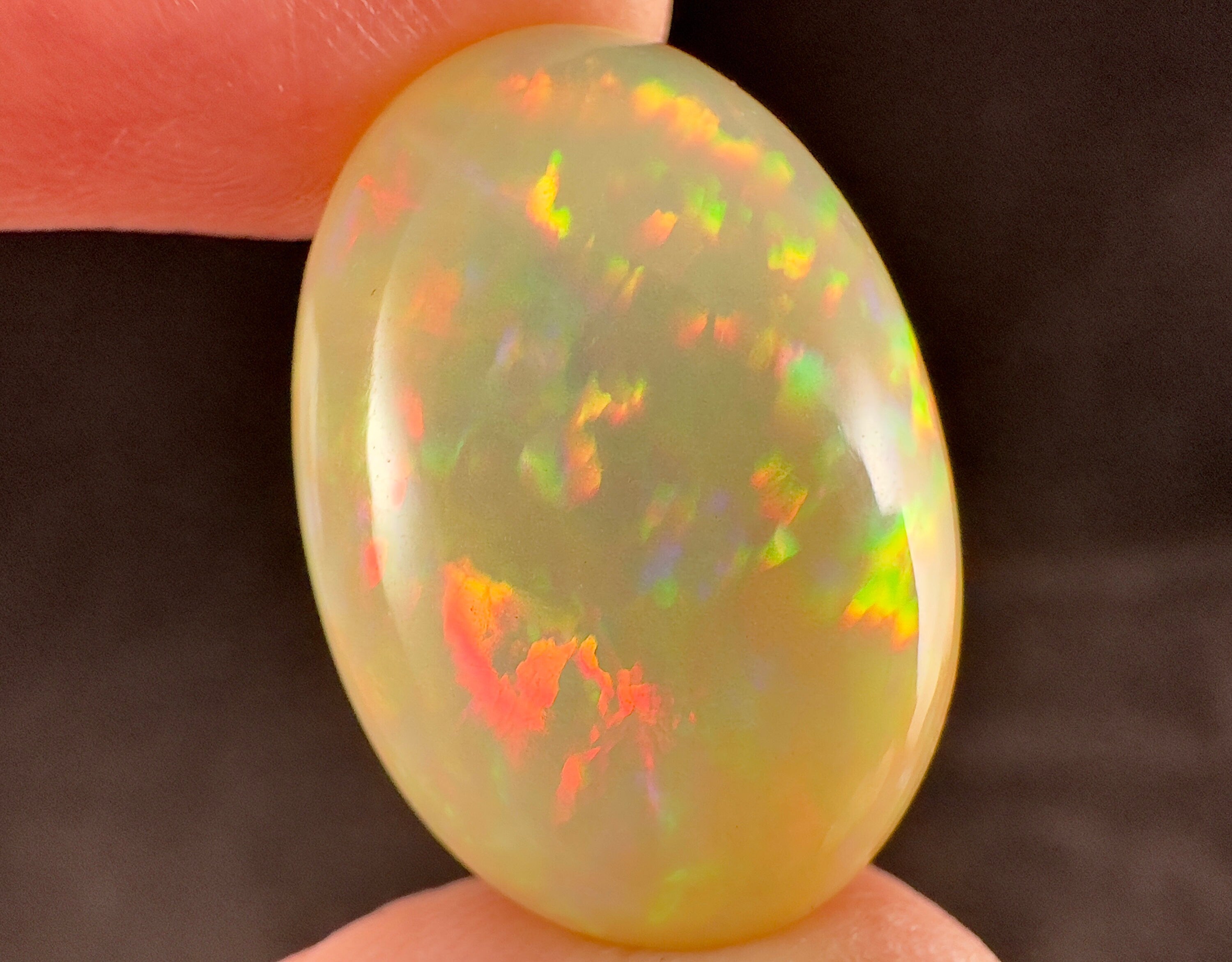 Premium AAA Welo Opal Cabochon - Natural Ethiopian Opal Gemstone for Jewelry Making (54599) | Perfect for Rings, Pendants & DIY Craft Projects