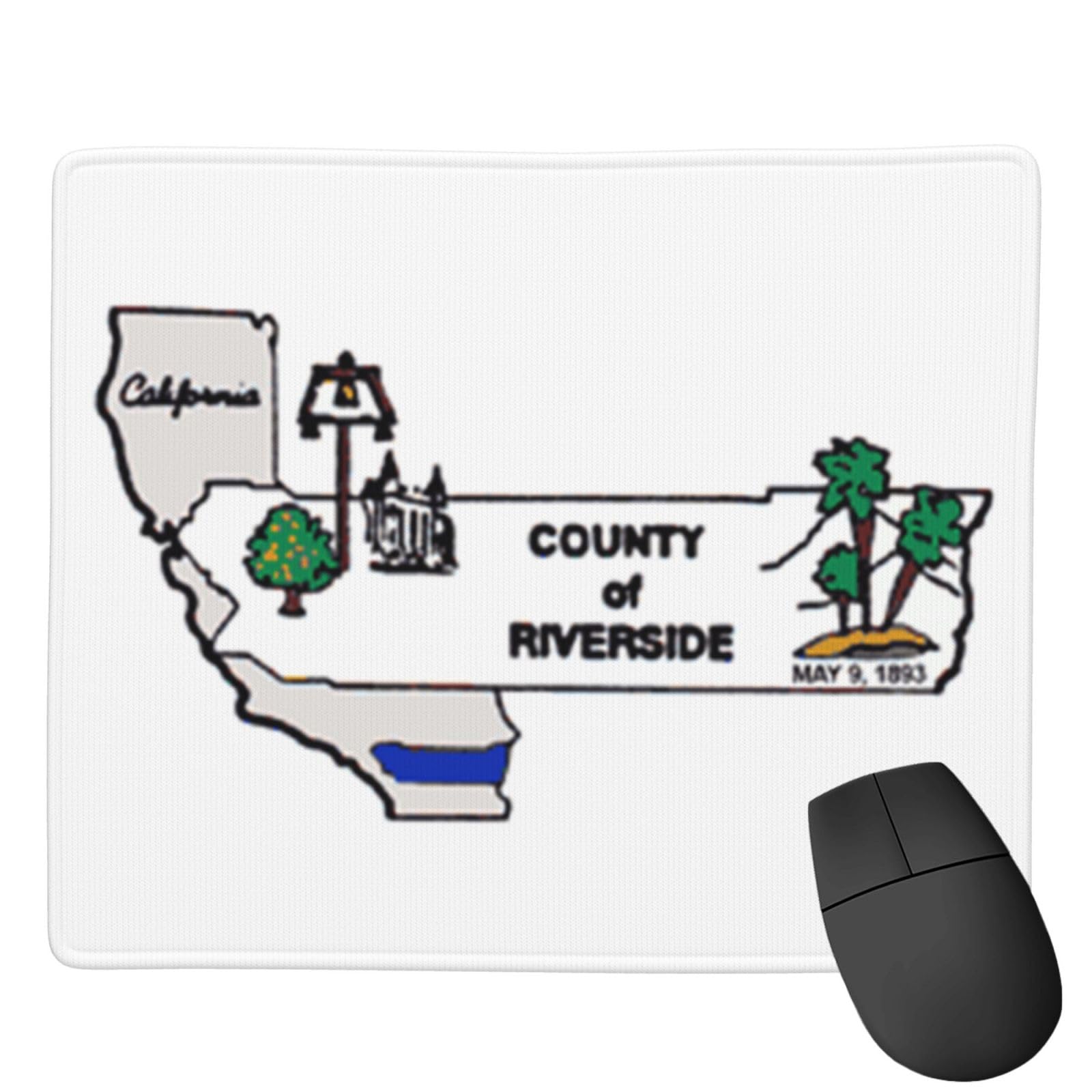SIYTUAU Riverside County California Flag Mouse Pad - 7x9 Inch Waterproof Non-Slip Rubber Gaming Mouse Pad for Office & Laptop Use - Perfect for Home, Work & Gaming Setups