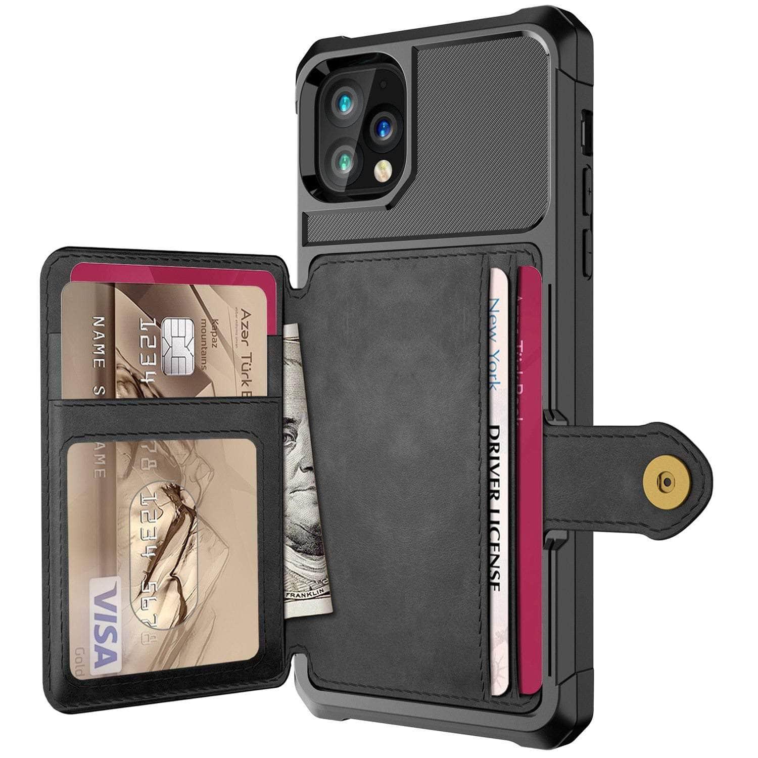 Premium Leather Wallet Case for iPhone 13 Pro Max with Card Slots - Slim Protective Phone Cover for Daily Use, Travel & Business
