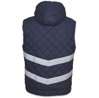 High Visibility Kensington Hooded Gilet - Reflective Safety Vest for Outdoor Work, Cycling & Running - ANSI Certified for Construction & Road Workers