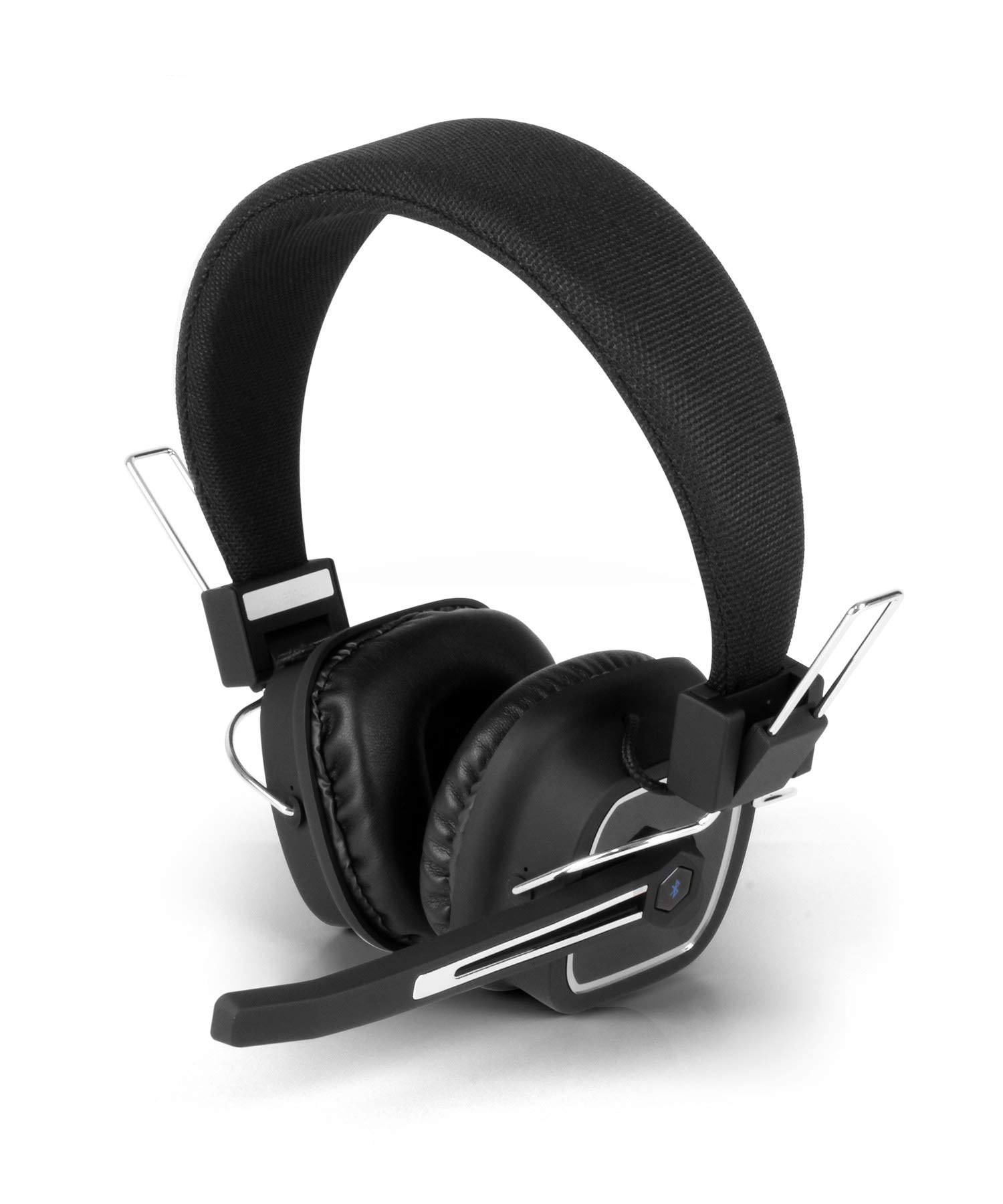 Aluratek Bluetooth 5.0 Wireless Over-Ear Headphones with Boom Mic - 30H Battery Life for Calls & Music - Compatible with PC, MacBook, Smartphones - Perfect for Work, Gaming & Travel - ABHS02F