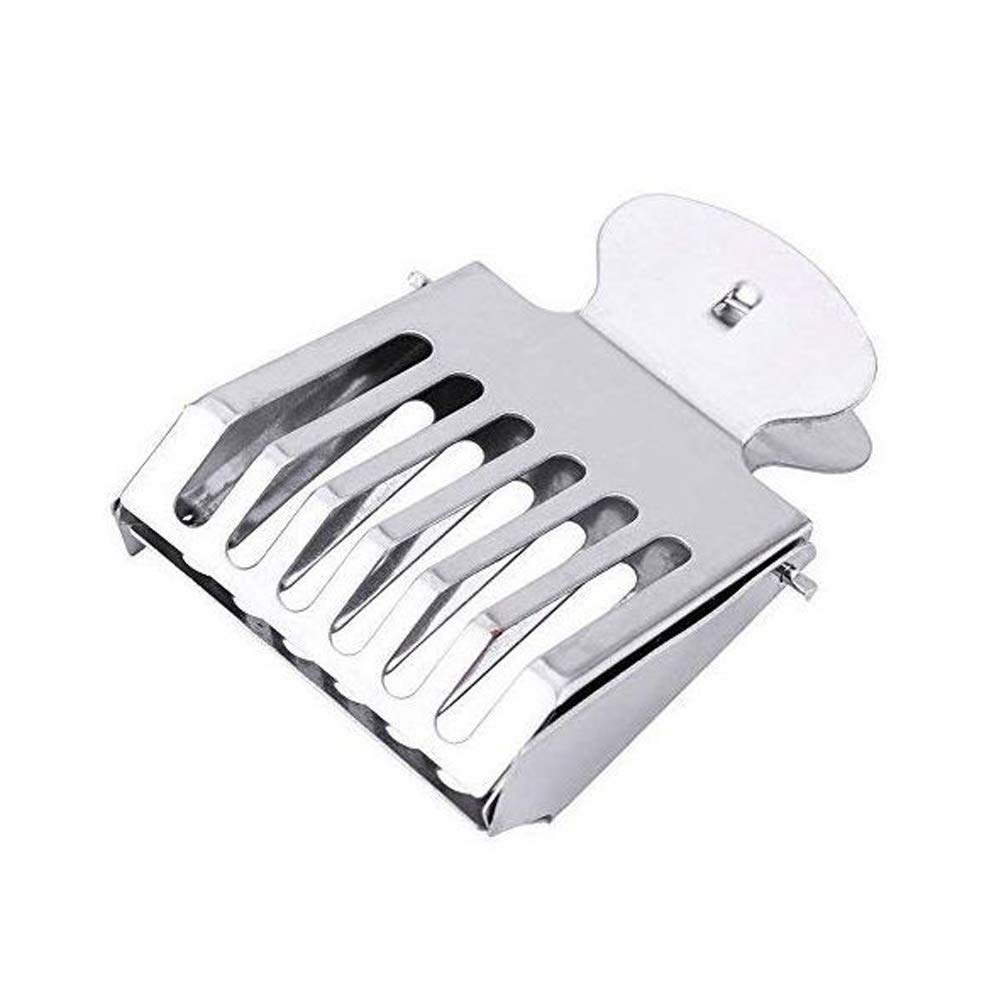 Stainless Steel Queen Bee Catcher Cage & Clips - Safe Queen Bee Catching Tool for Beekeeping, Marking, and Storage (Silver) | Ideal for Beekeepers, Apiary Management, and Honeybee Colony Control