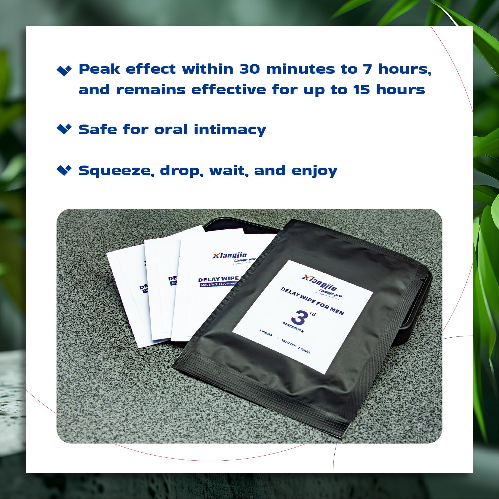 Delay Wipes for Men - 3rd Generation Climax Control Wipes (3 Pack) | Extend Intimacy & Enhance Performance | Perfect for Couples & Spontaneous Moments