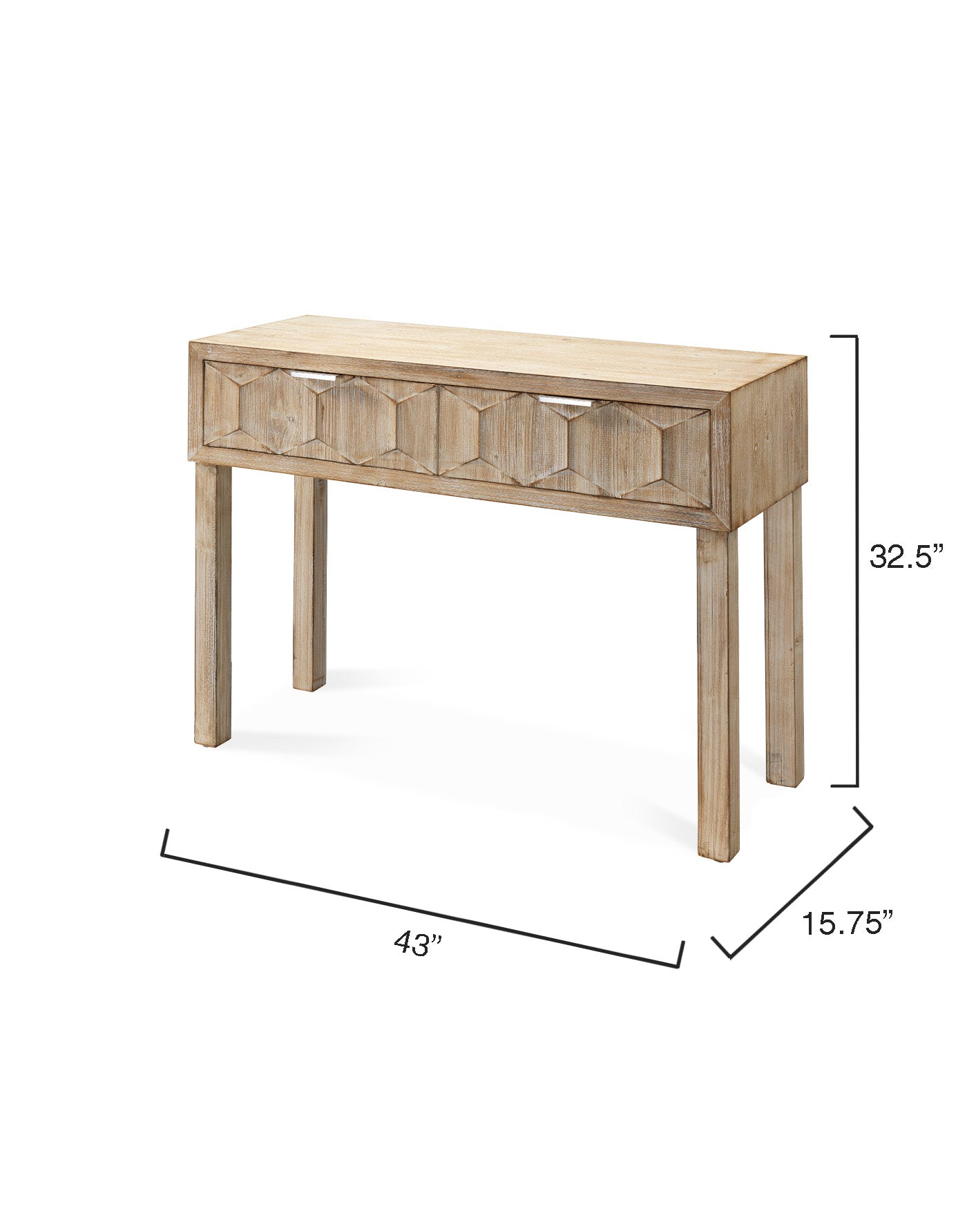 Modern Juniper Two-Drawer Console Table - Rustic Wood Entryway Storage with Metal Legs - Perfect for Hallway, Living Room & Bedroom Organization