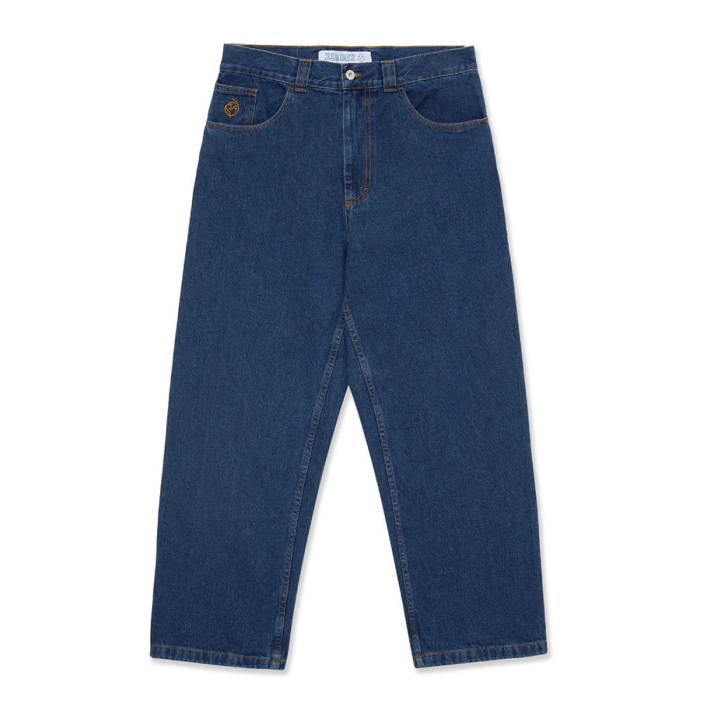 Polar Big Boy Jeans for Men - Dark Blue Denim Relaxed Fit Stretch Comfortable Jeans - Perfect for Casual Wear, Work & Outdoor Activities