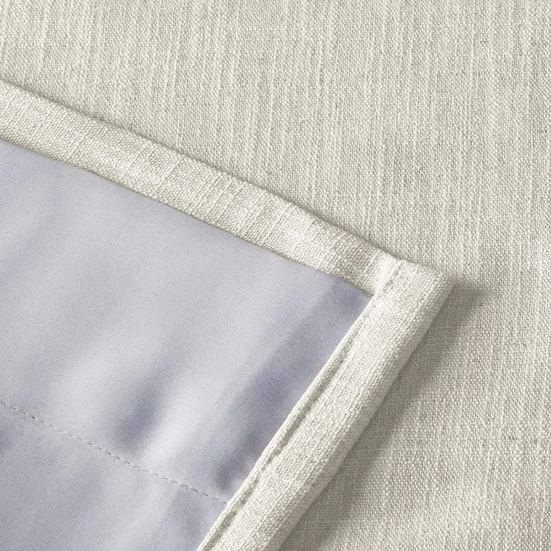 Liz Linen Extra Wide Pleated Curtains for Living Room & Bedroom - Blackout Thermal Insulated Drapes for Home Decor