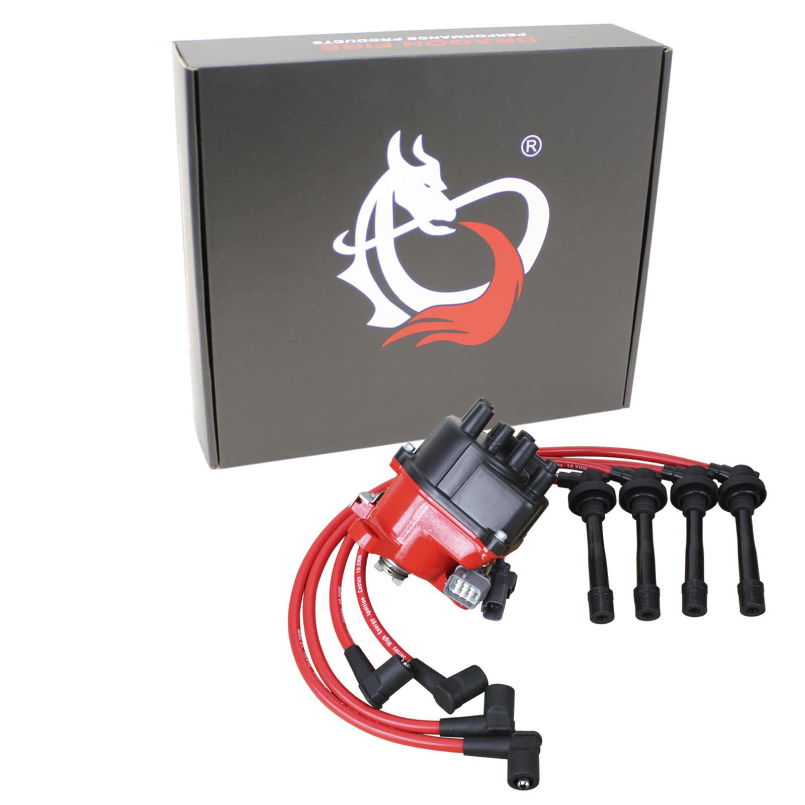 AIP Electronics Dragon FIRE Performance Complete Power Pack Ignition Distributor & Plug Wires Kit for 1992-1995 Acura Integra LS 1.8L Non-VTEC - OEM Fit (Kit-1110) | High-Performance Engine Upgrade for Smooth Acceleration & Fuel Efficiency