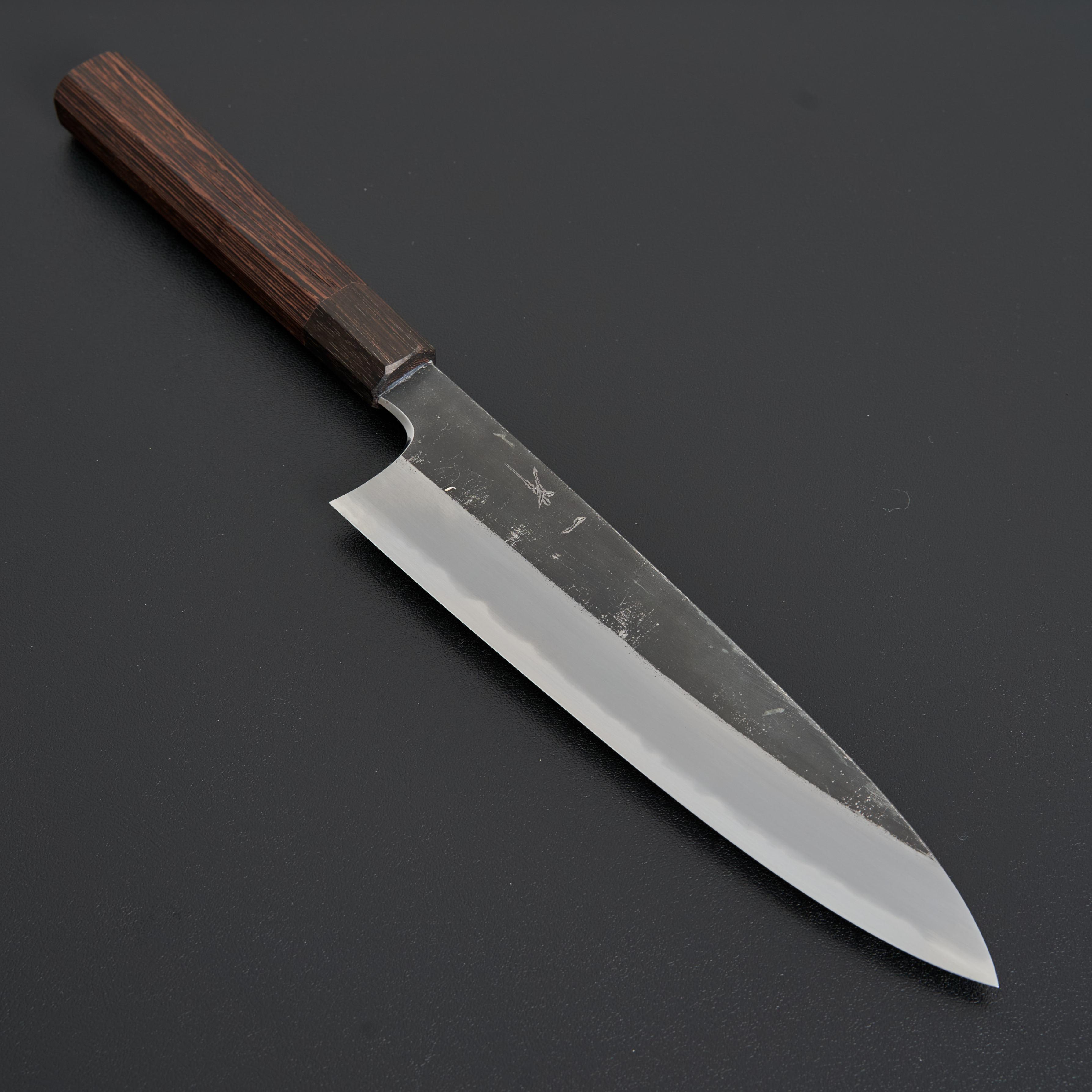 Hitohira Togashi White #2 Kurouchi Gyuto 210mm Japanese Chef Knife with Tagayasan Handle - Perfect for Sushi, Meat Cutting & Professional Kitchen Use