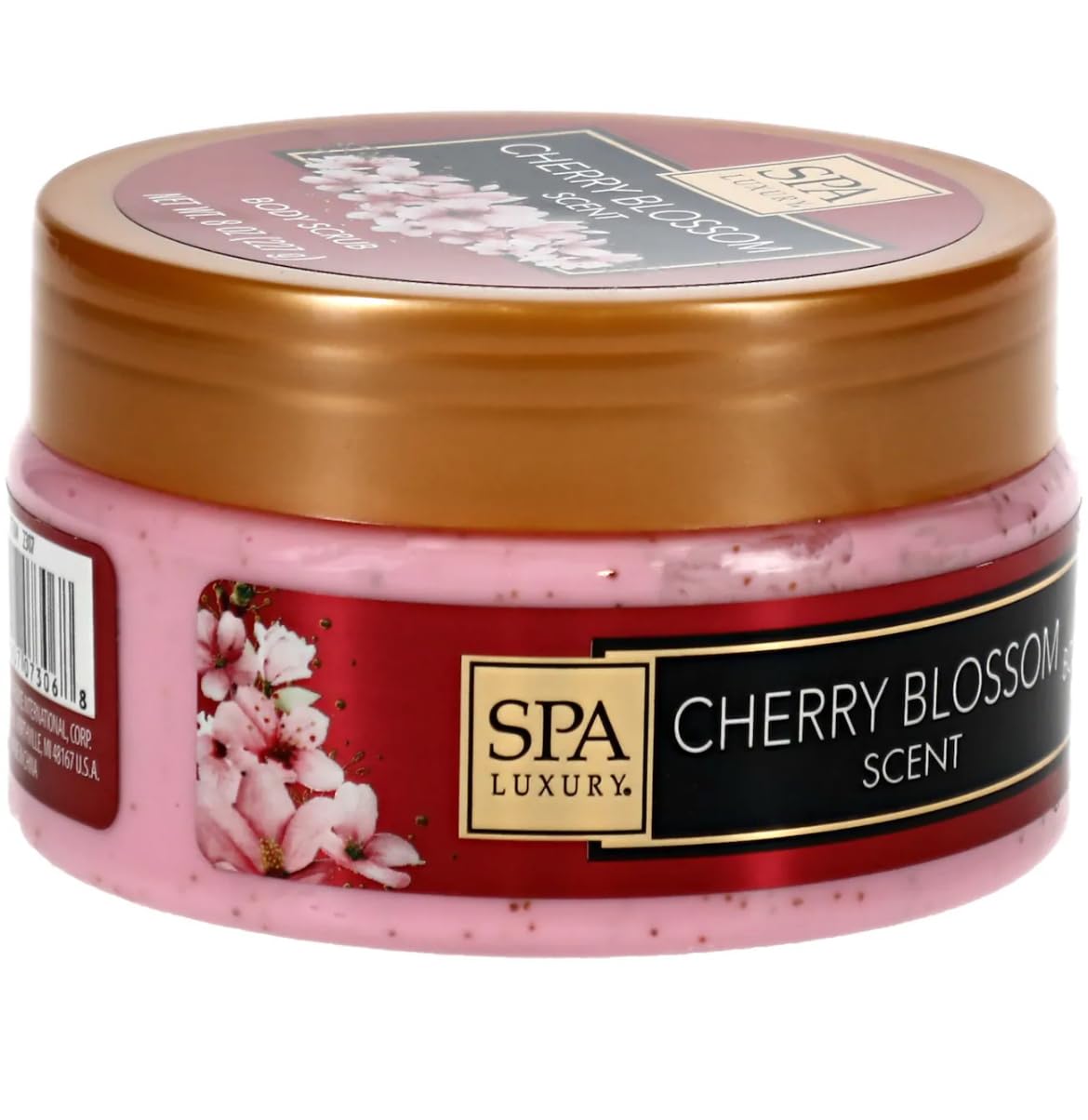 Cherry Blossom Body Scrub 8oz - Exfoliating & Moisturizing Purple Sugar Scrub for Soft Skin - Perfect for Shower & Spa Day Self Care