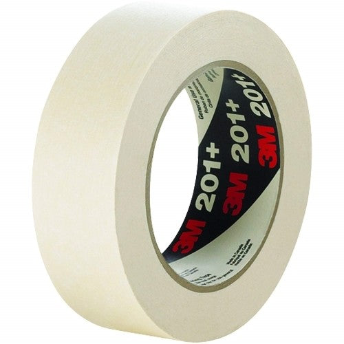 3M 201+112 1.5 Inch x 36mm Tan Masking Tape - High Adhesion Painters Tape for Home DIY Projects, Wall Painting, Automotive Detailing & Crafting
