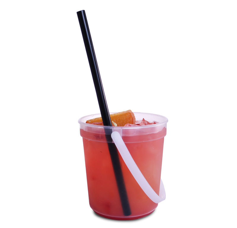 BarConic® 50 Pack Reusable Black Polypropylene Straws - 250mm (10 Inch) Eco-Friendly Drinking Straws for Smoothies, Cocktails, and Iced Coffee at Home or Parties