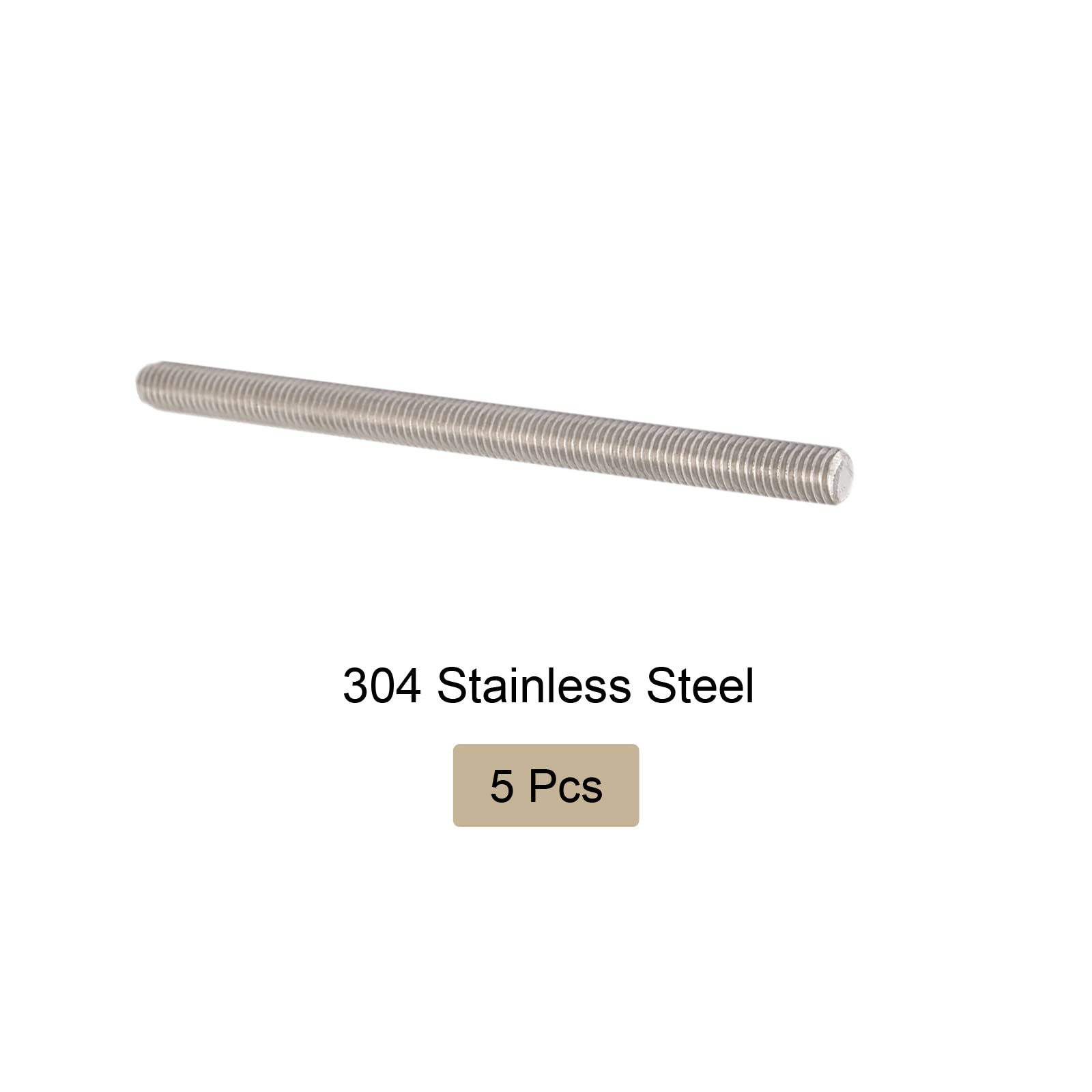 Stainless Steel Threaded Rod M8x150mm - 10 Pack for Clamps & U-Bolts