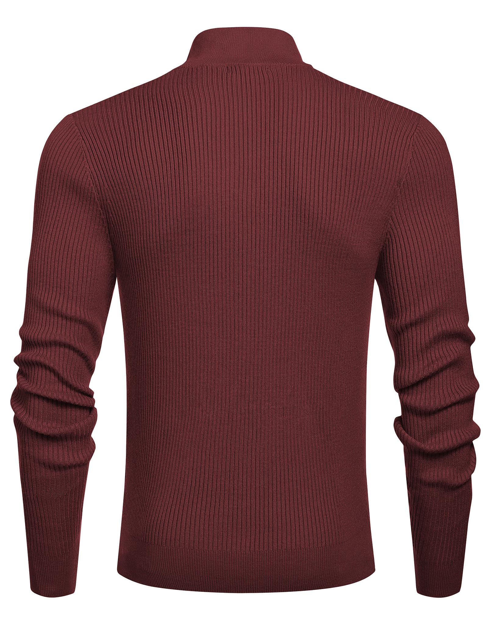 COOFANDY Men's Slim Fit Quarter Zip Sweater - Lightweight Mock Neck Pullover Knit Top for Casual Wear & Office Outfits | Perfect for Fall Layering and Business Casual Style
