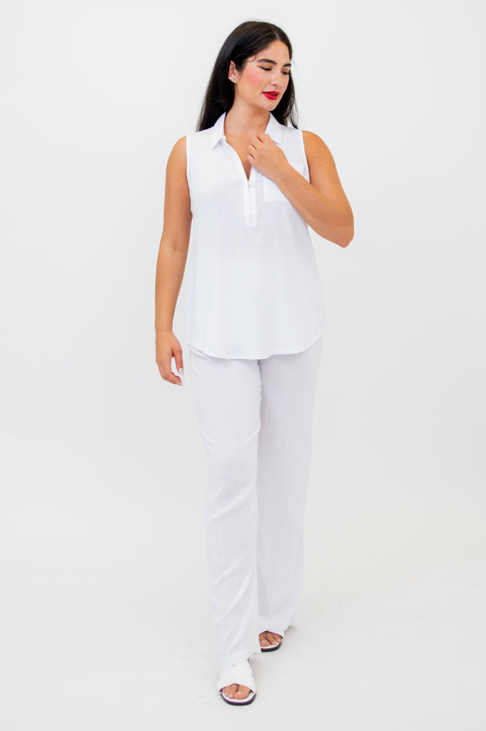 Breathable Linen Bamboo Hula Tank Top - Soft & Comfortable Women's Summer Blouse for Yoga, Beach, and Casual Wear