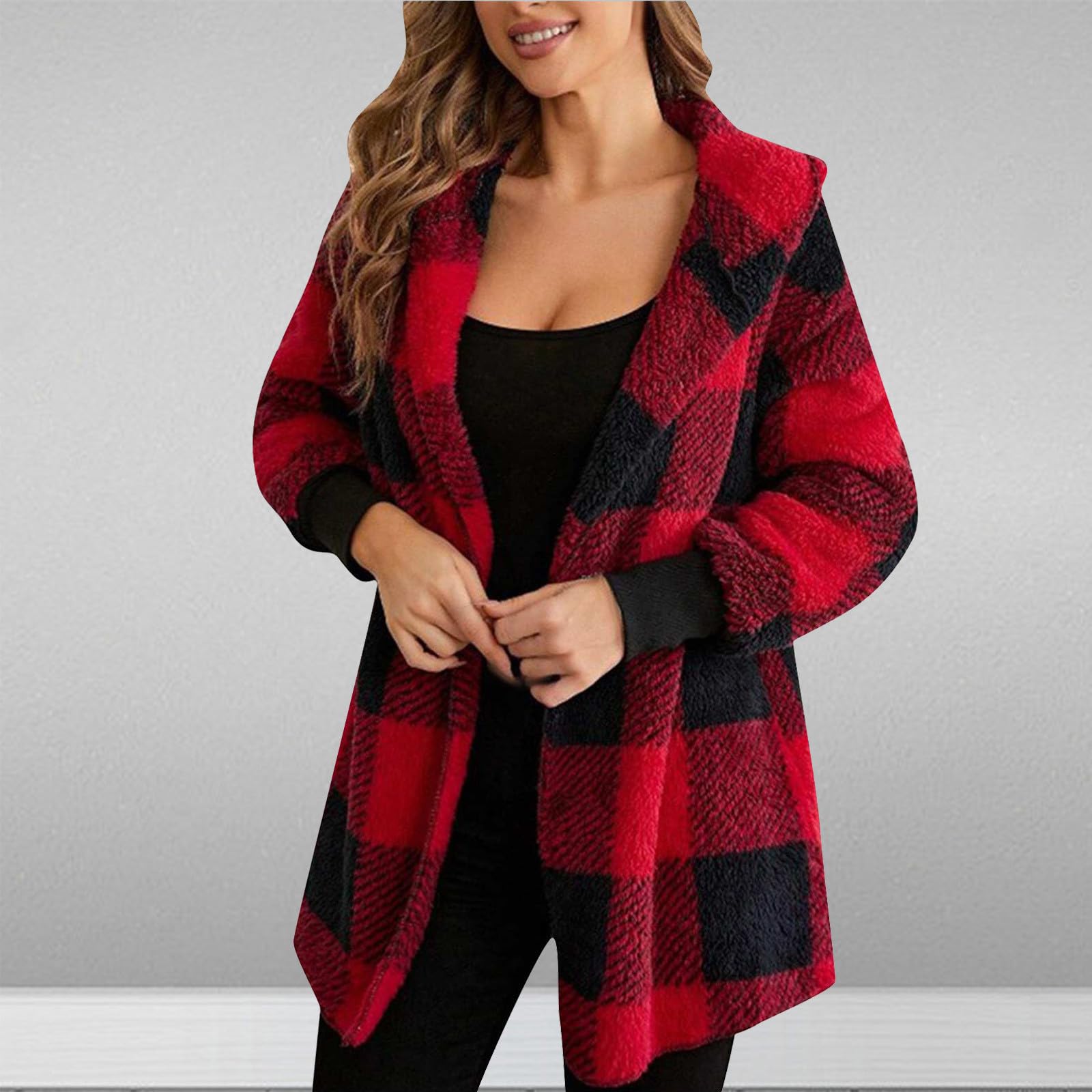 Women's Plus Size Fleece Jackets & Winter Coats 2023 - Black Friday & Cyber Monday Deals | Warm & Cozy Outerwear for Cold Weather | TikTok Trending Fashion