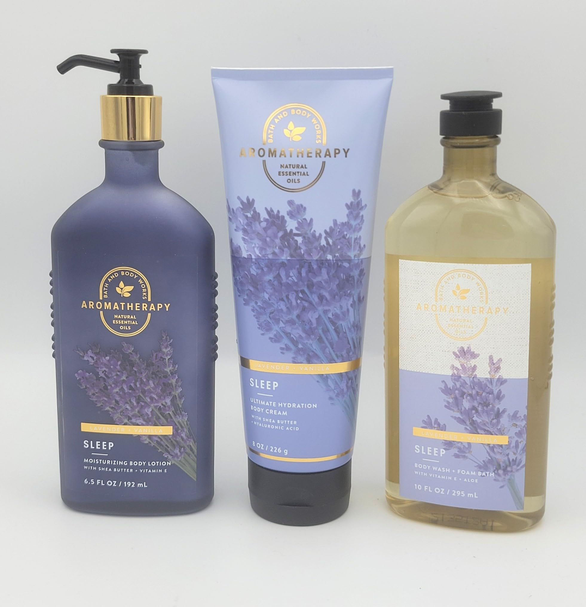 Aromatherapy Sleep Lavender Vanilla Gift Set - Body Lotion, Cream & Shower Gel for Relaxation & Stress Relief | Perfect for Nighttime Routine, Spa Day & Self-Care Gifts