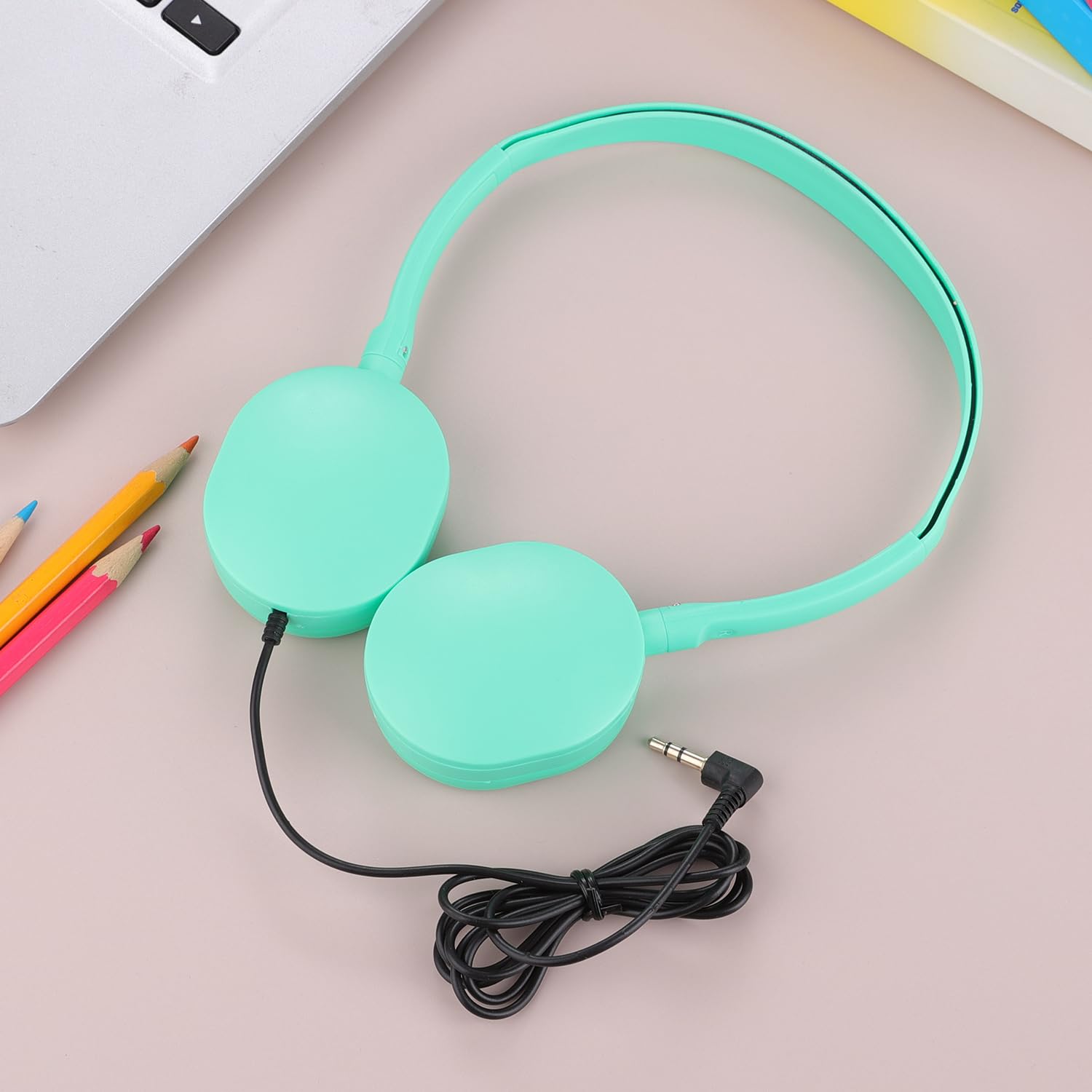 25 Pack Bulk Kids Classroom Headphones - Wired On-Ear Headphones for School Students, Children & Teens (10 Color Mix) - Perfect for Chromebooks, PCs & Computer Labs in Schools and Libraries