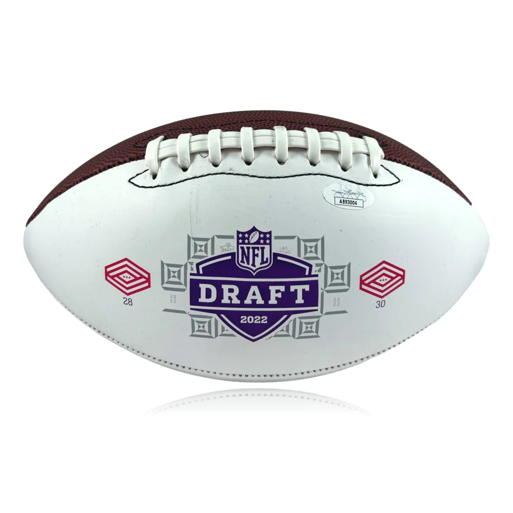 Edgerrin James Signed 2022 NFL Draft Football - Indianapolis Colts Autograph with JSA COA - Perfect for Sports Memorabilia Collectors and Colts Fans Display