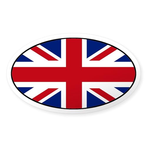 Clear - United Kingdom (Uk) Flag Oval Sticker
