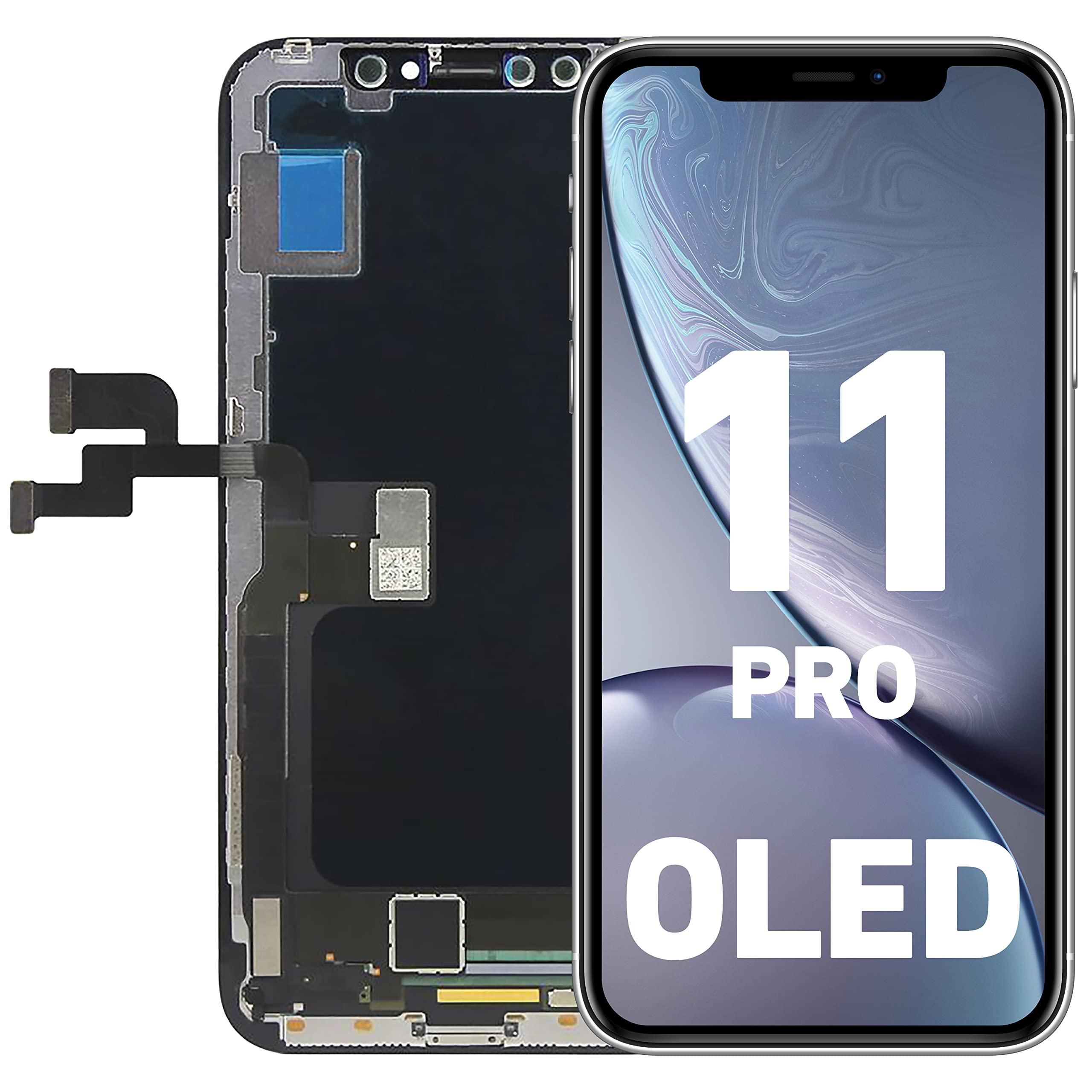 Vietus iPhone 11 Pro Screen Replacement Kit - Premium Hard OLED Display with Tempered Glass, Waterproof, DIY Frame Installation - Perfect for Home Repairs, Office Use & Emergency Screen Fixes
