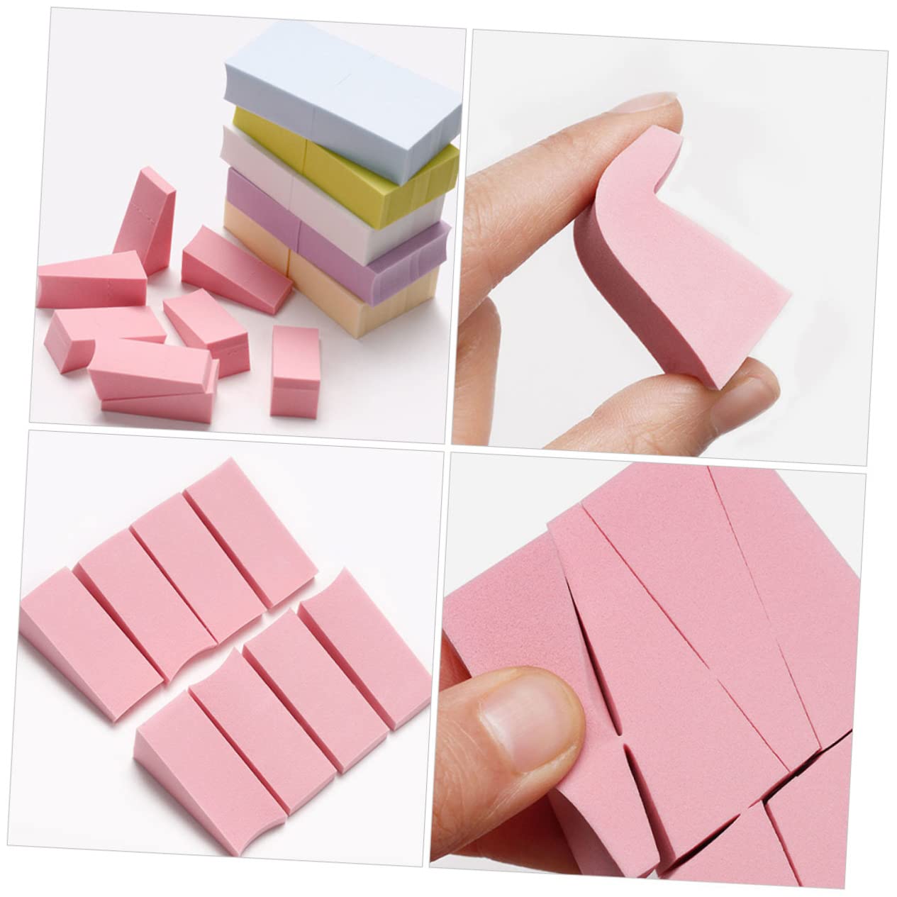 Minkissy 3PCS Elegant Nail Art Sponges - Soft Gradient Makeup Sponges for Ombre Manicure, Easy to Apply & Blend - Perfect for Salon, Home Nail Care & DIY Nail Designs