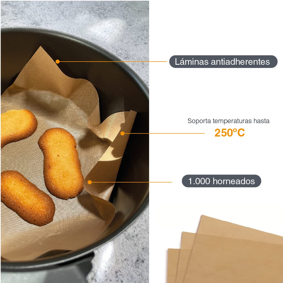 3-Pack Non-Stick Baking Sheets - 30x40x1cm Brown Silicone Oven Liners for Cookies, Roasting & Easy Cleanup - Perfect for Baking, Grilling & Meal Prep
