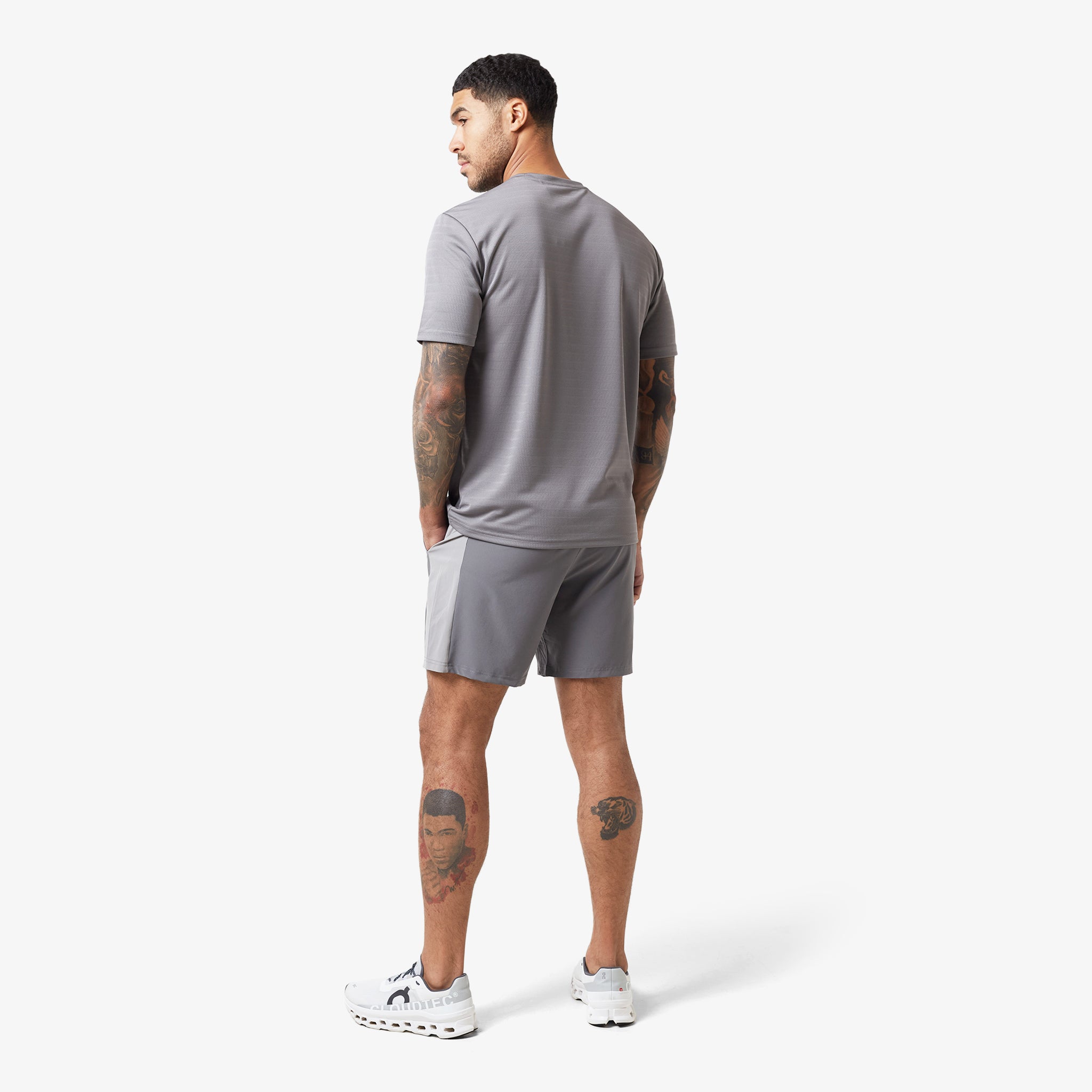 Premium Core Cut & Sew Shorts for Men - Charcoal Grey | Comfortable & Stylish Casual Wear for Gym, Running, and Everyday Use
