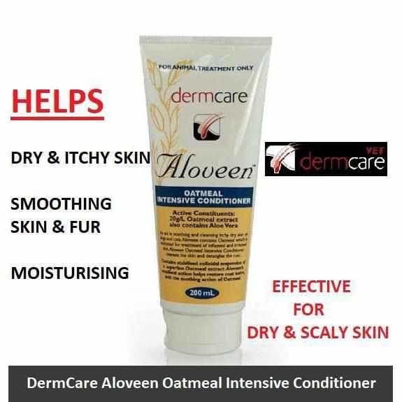 DermCare Aloveen Oatmeal Intensive Conditioner for Dogs & Cats - 200ml/500ml | Soothes Itchy Skin & Moisturizes Coat | Perfect for Allergy-Prone Pets at Home