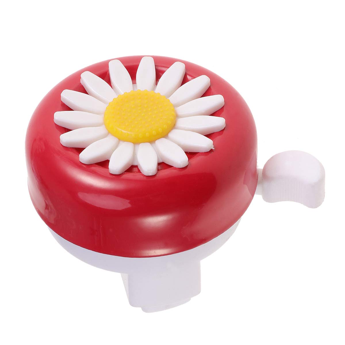 Bicycle Bell - Loud Bike Horn Accessory with Red & White Flower Design - Perfect for Commuting, Cycling Safety & Kids Bikes