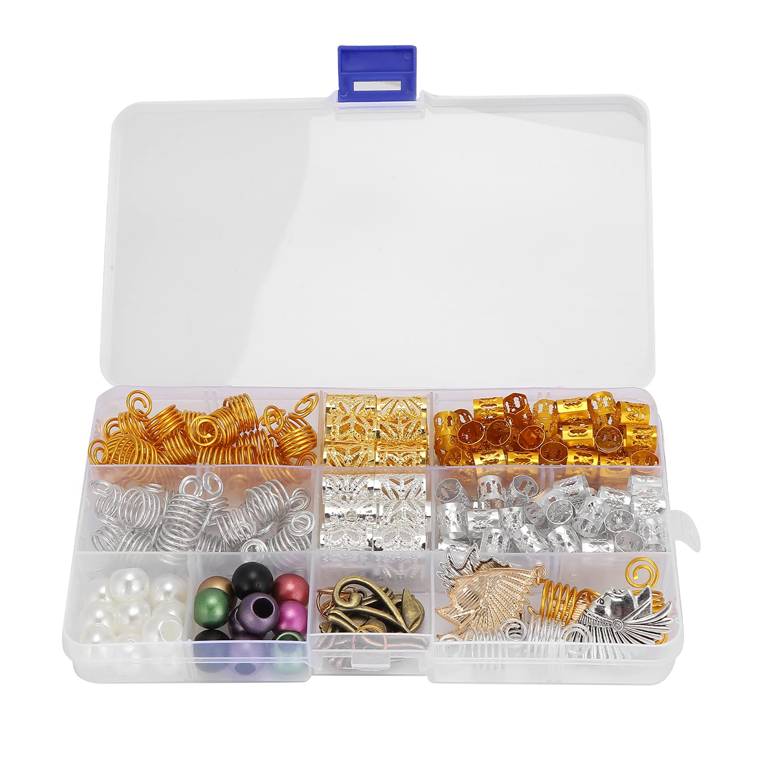 162 Pcs Hair Beads for Braiding - 6 Different Shapes Cute Beads for Hair Decoration & Gift | Perfect for Kids, Adults, Braids, Dreadlocks & Party Hairstyles
