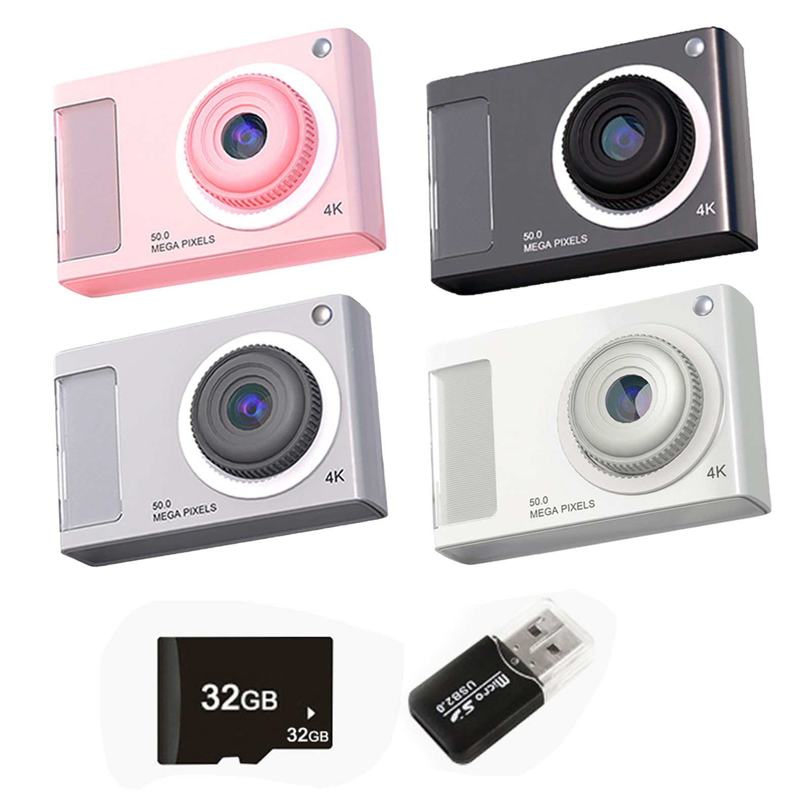 **LUOFENG 48MP Dual Lens 4K Digital Camera with CCD Sensor - 3264x2448 Resolution, Compact Monitor for Kids, Boys & Girls - Perfect for Travel, Vlogging & Family Moments**