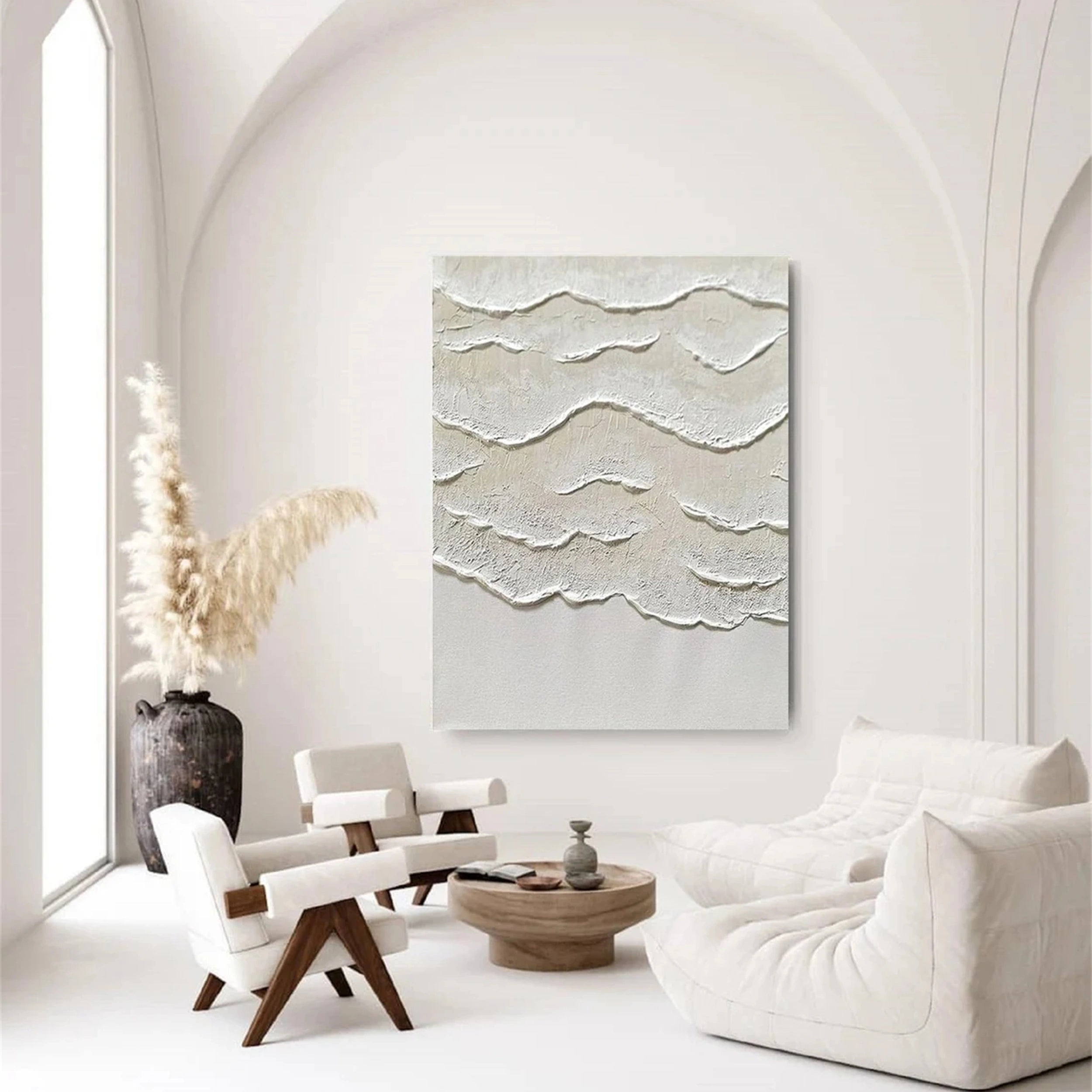 Ocean and Sky Painting #OS 111 - Handmade Canvas Wall Art for Home Decor, Office & Living Room - Coastal Landscape Seascape Artwork
